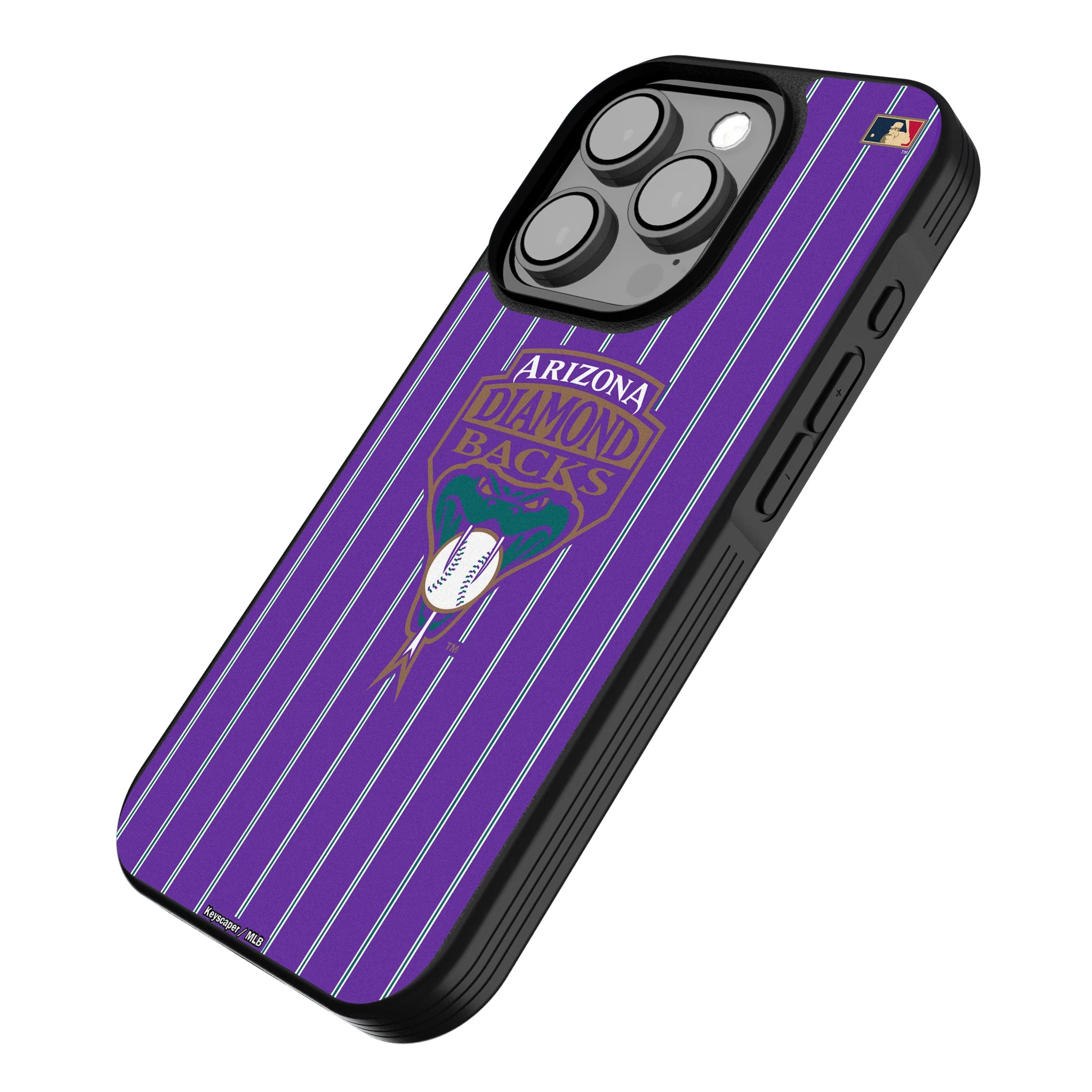 Arizona Diamondbacks 1999-2006 - Cooperstown Collection Pinstripe iPhone Bump Phone Case for Apple iPhone - Isometric View