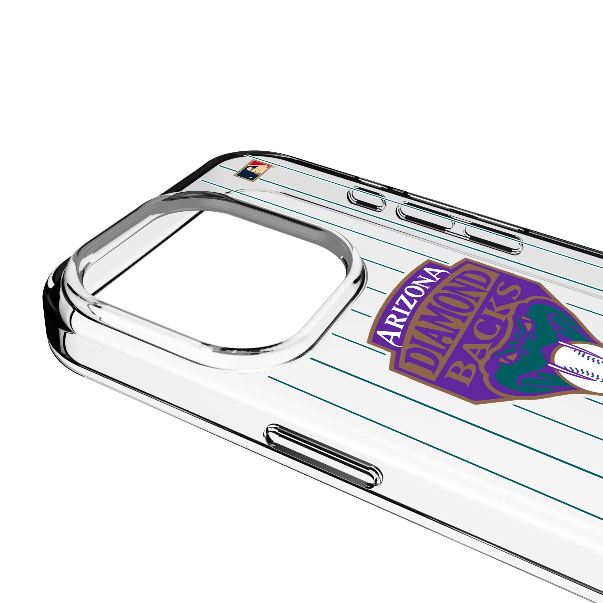 Arizona Diamondbacks 1999-2006 - Cooperstown Collection Pinstripe iPhone Clear Phone Case for Apple iPhone - Detail