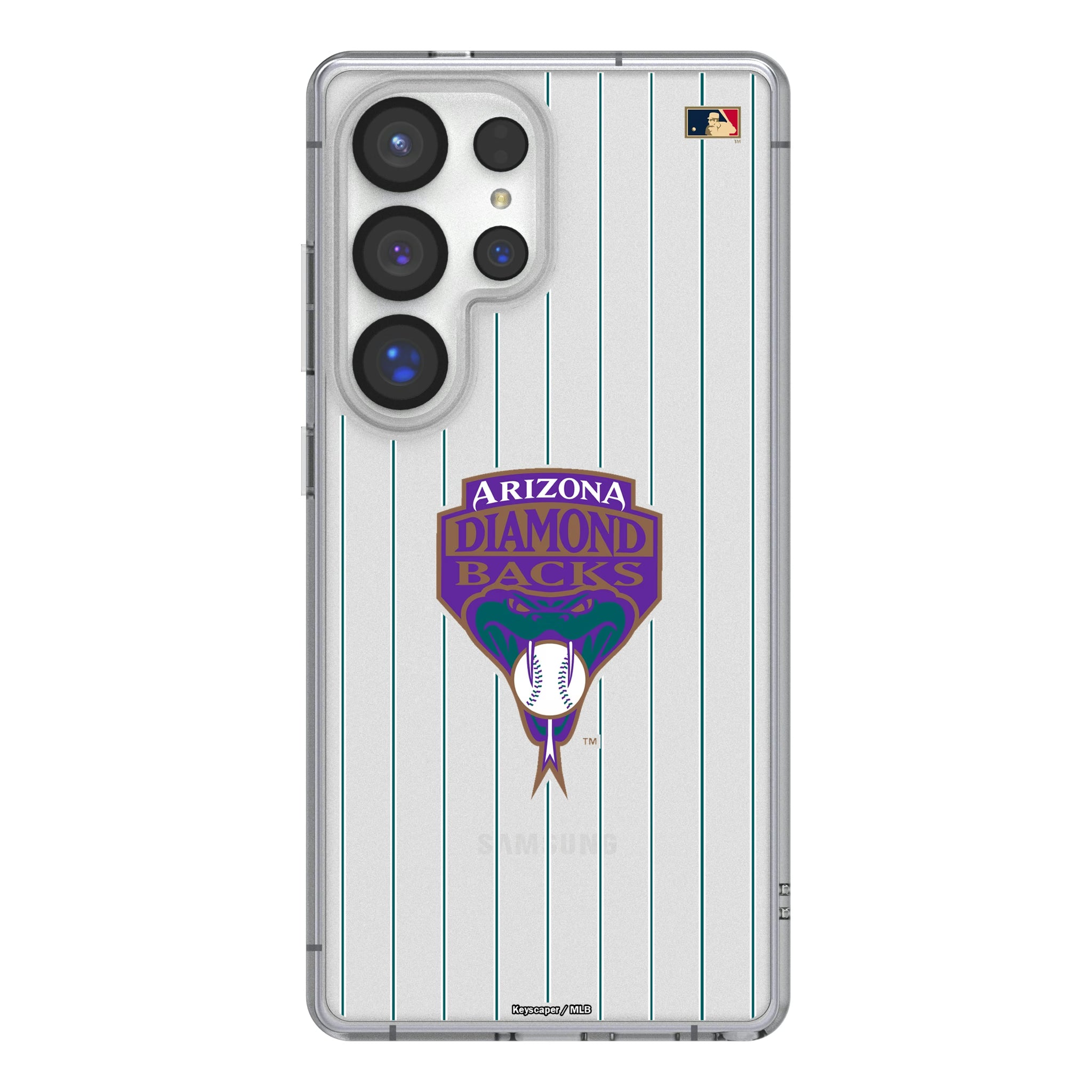 Arizona Diamondbacks 1999-2006 - Cooperstown Collection Pinstripe Galaxy Clear Phone Case for Samsung Galaxy