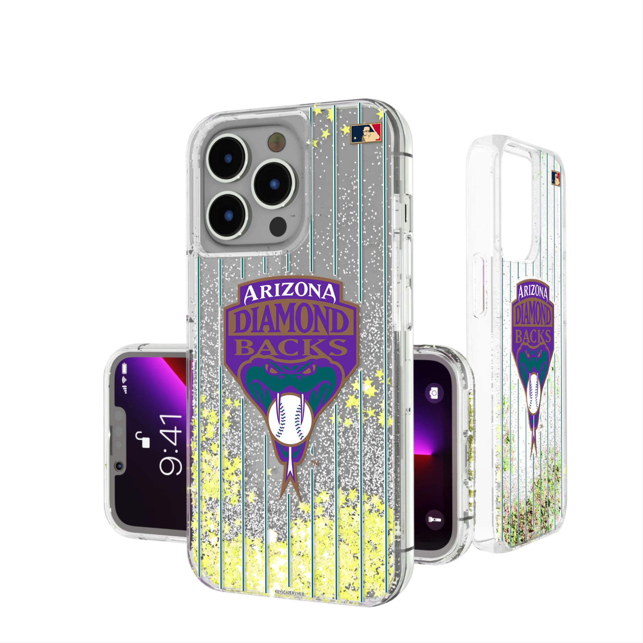 Arizona Diamondbacks 1999-2006 - Cooperstown Collection Pinstripe iPhone Glitter Phone Case for Apple iPhone