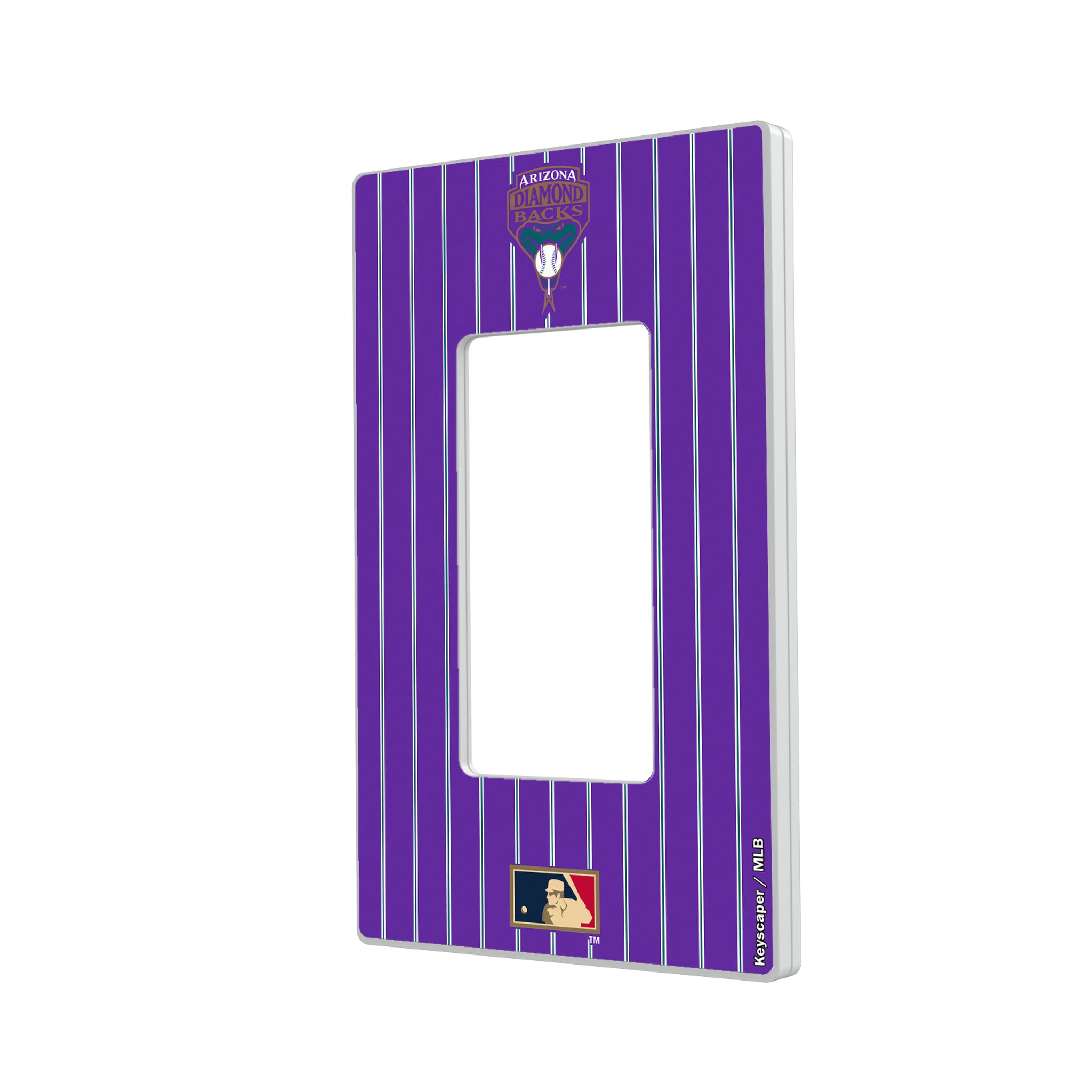 Arizona Diamondbacks 1999-2006 - Cooperstown Collection Pinstripe Hidden-Screw Light Switch Plate#Style_Single Rocker