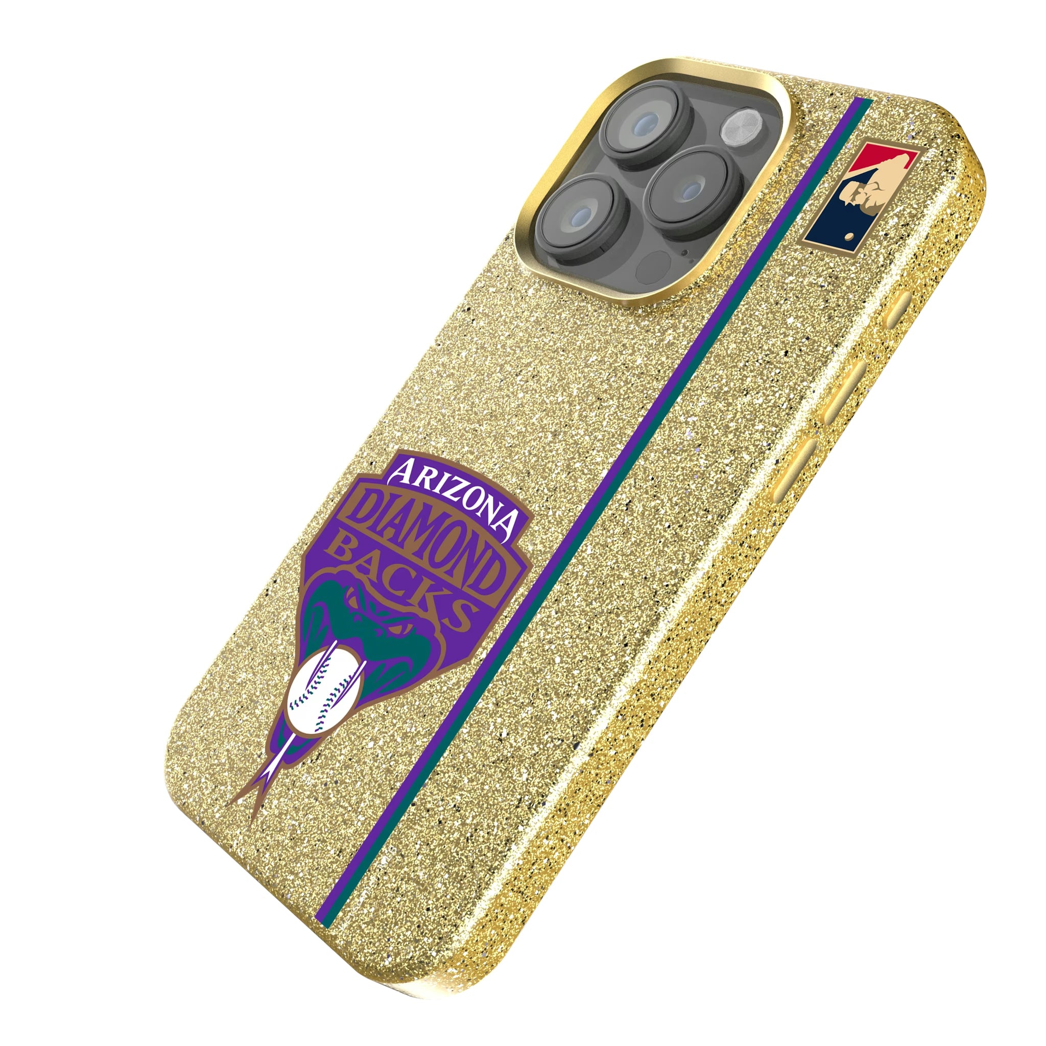 Arizona Diamondbacks 1999-2006 - Cooperstown Collection Sidebar iPhone Bling Phone Case for Apple iPhone - Isometric View
