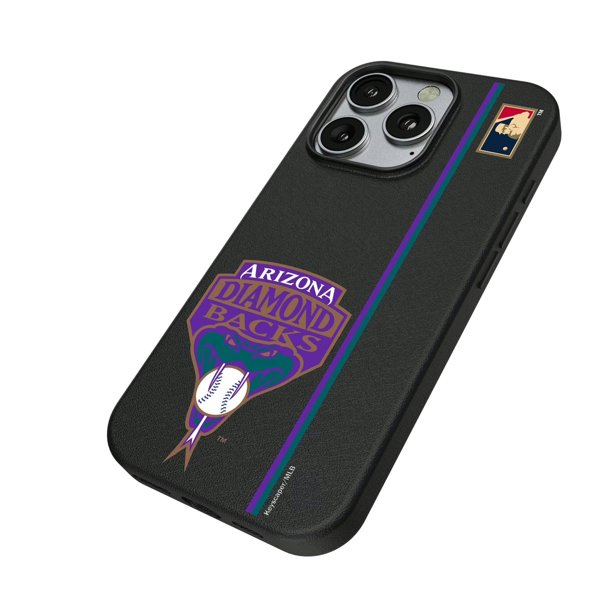 Arizona Diamondbacks 1999-2006 - Cooperstown Collection Sidebar iPhone MagSafe Compatible Phone Case for Apple iPhone - Isometric View
