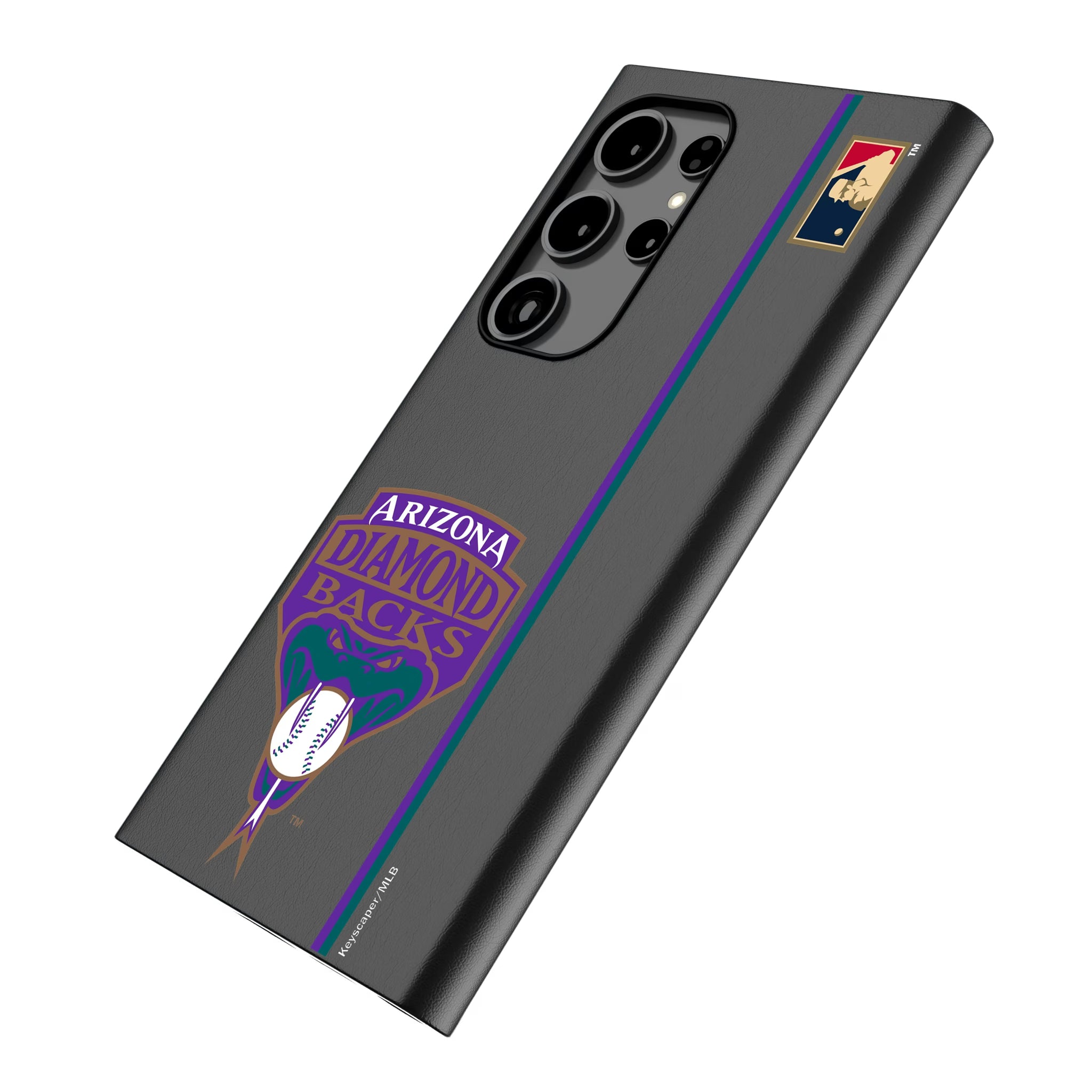 Arizona Diamondbacks 1999-2006 - Cooperstown Collection Sidebar Galaxy MagSafe Compatible Phone Case for Samsung Galaxy - Isometric View