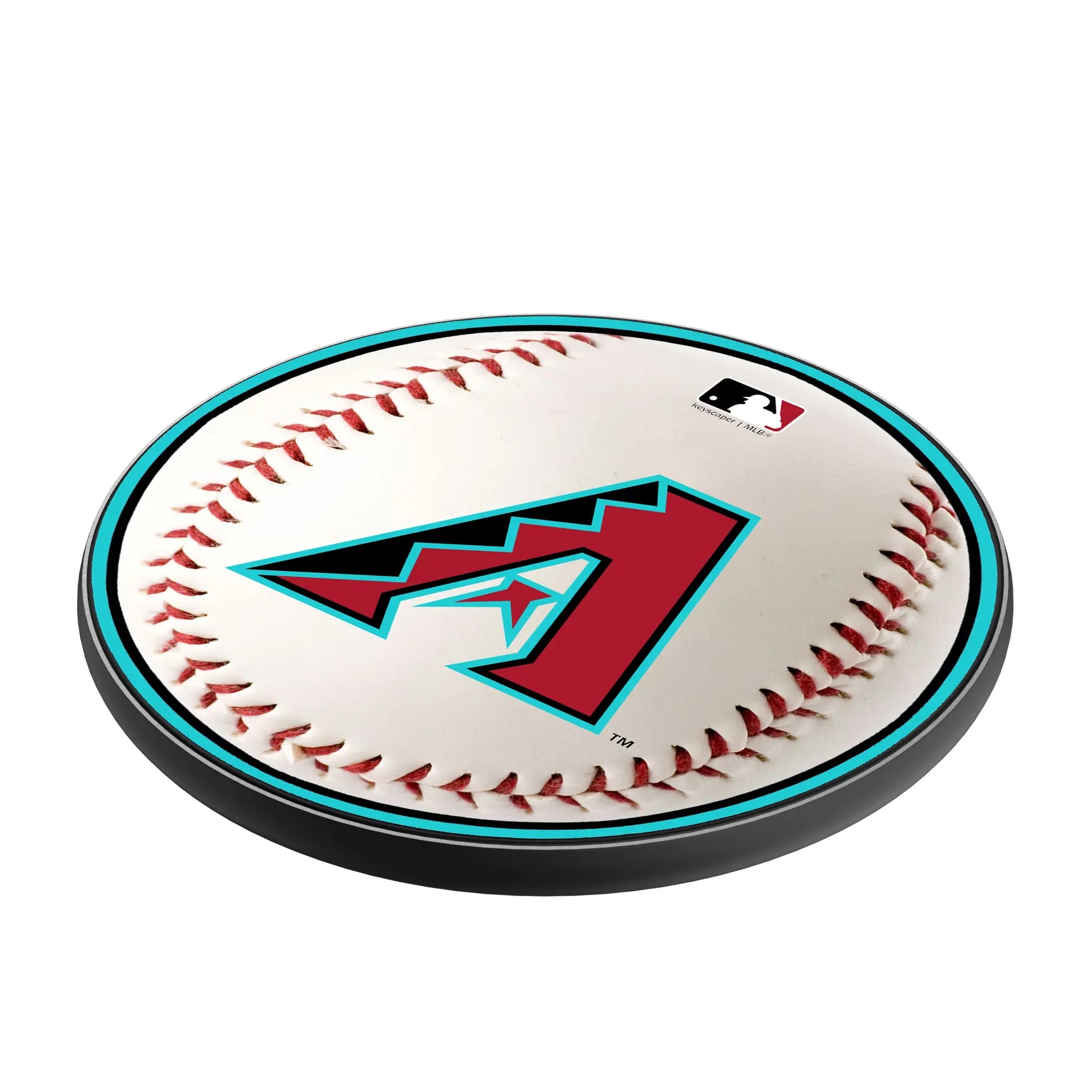 Arizona Diamondbacks Baseball 15-Watt Wireless Charger - Isometric View