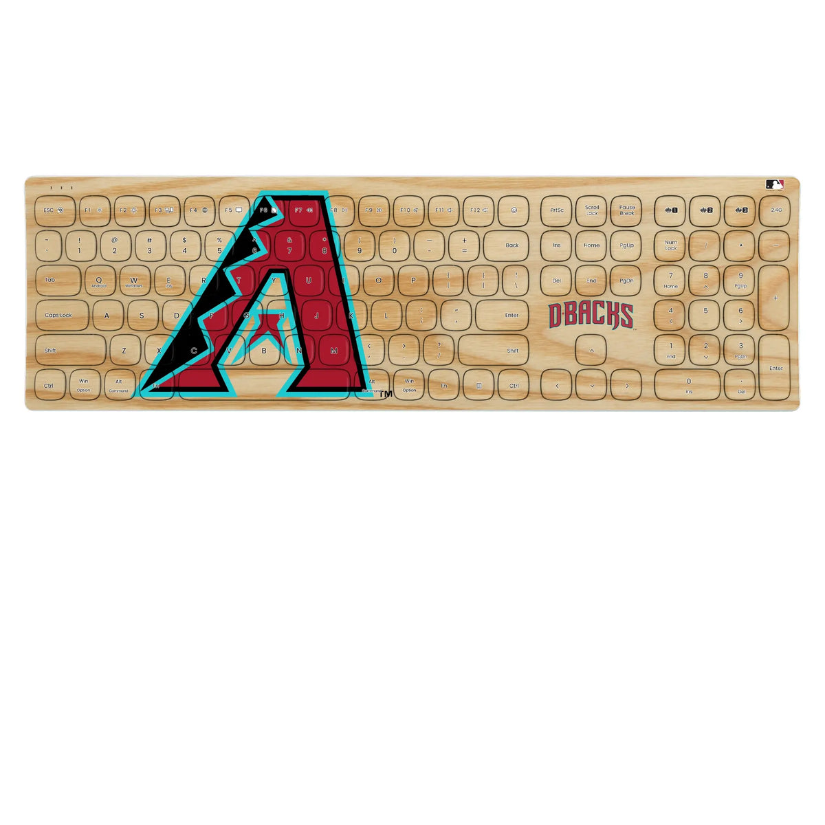 Arizona Diamondbacks Baseball Bat KKB605 Curved Wireless Keyboard