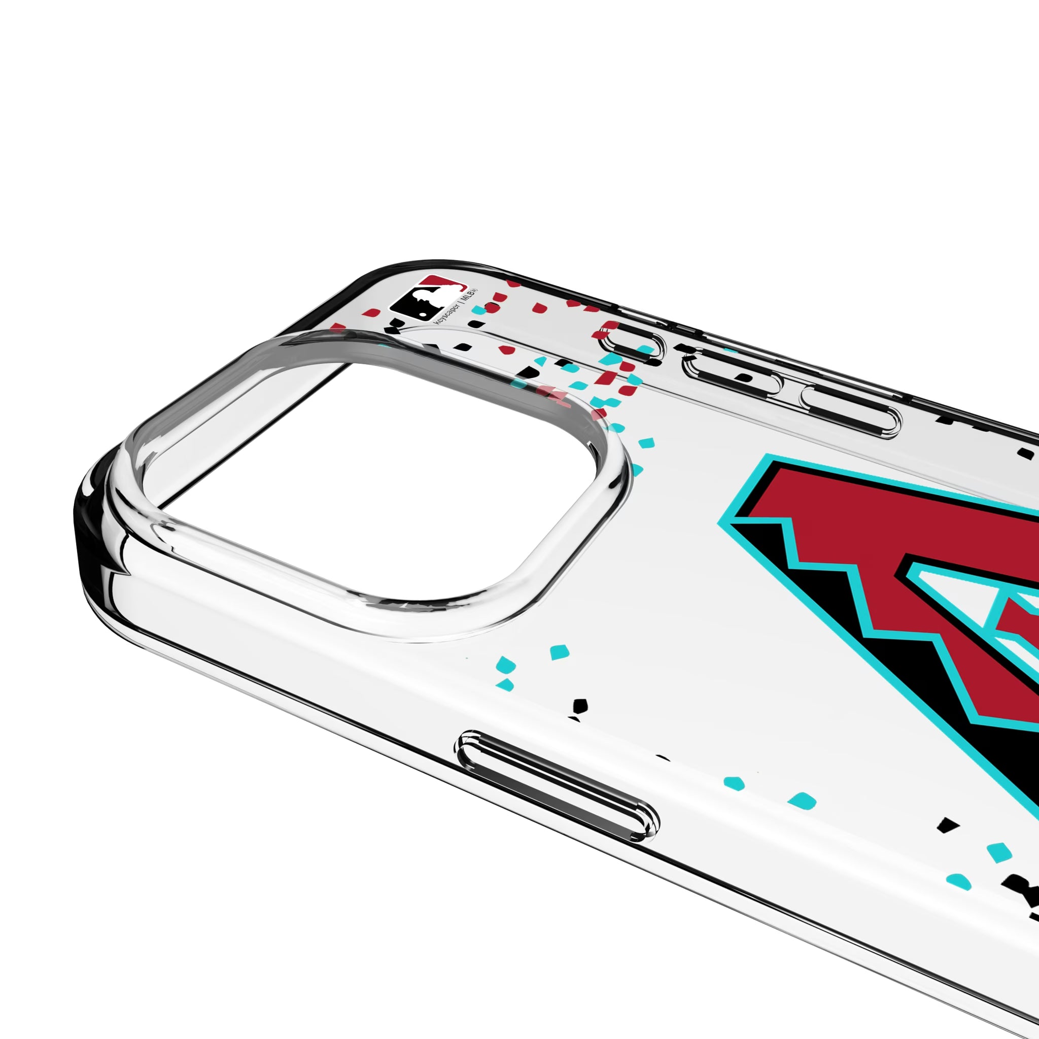 Arizona Diamondbacks Confetti iPhone Clear Phone Case for Apple iPhone - Detail