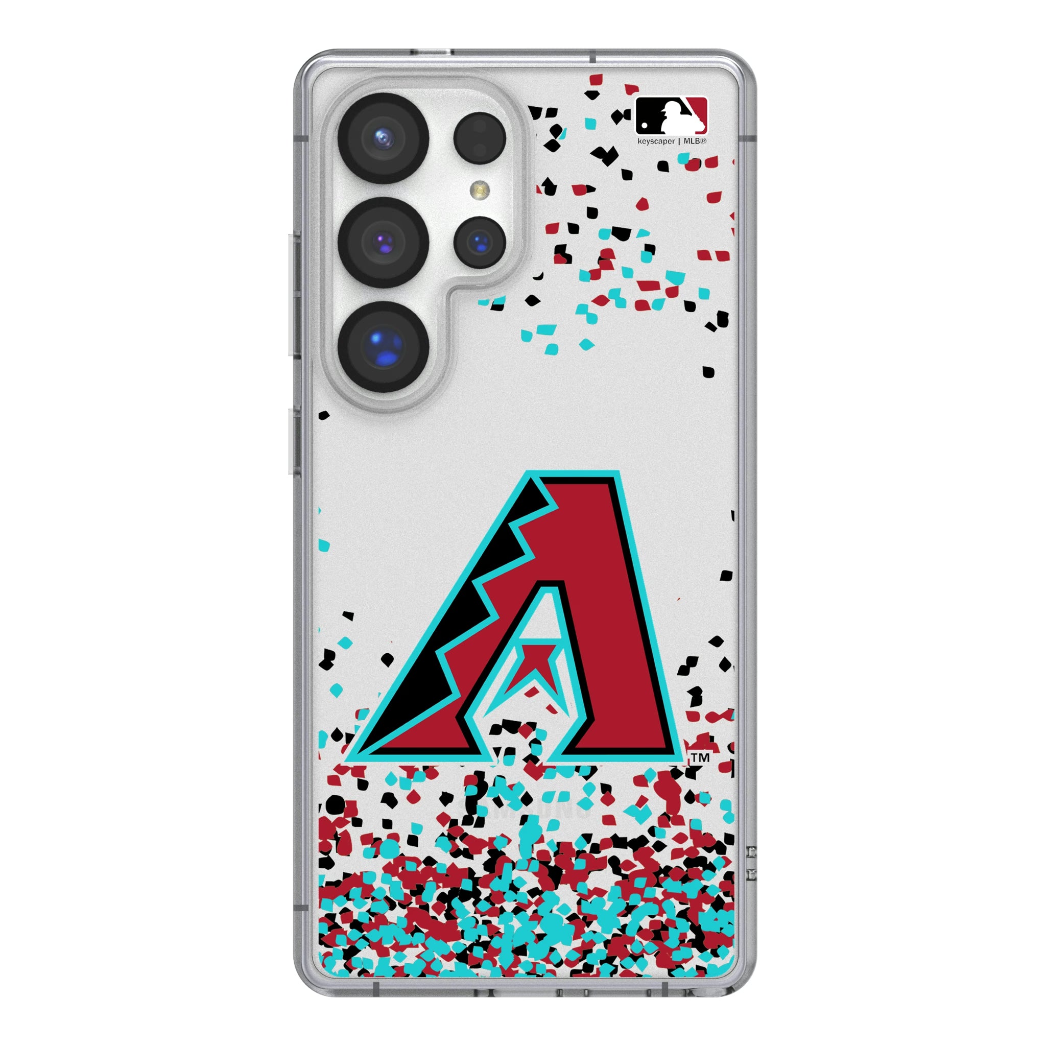 Arizona Diamondbacks Confetti Galaxy Clear Phone Case for Samsung Galaxy