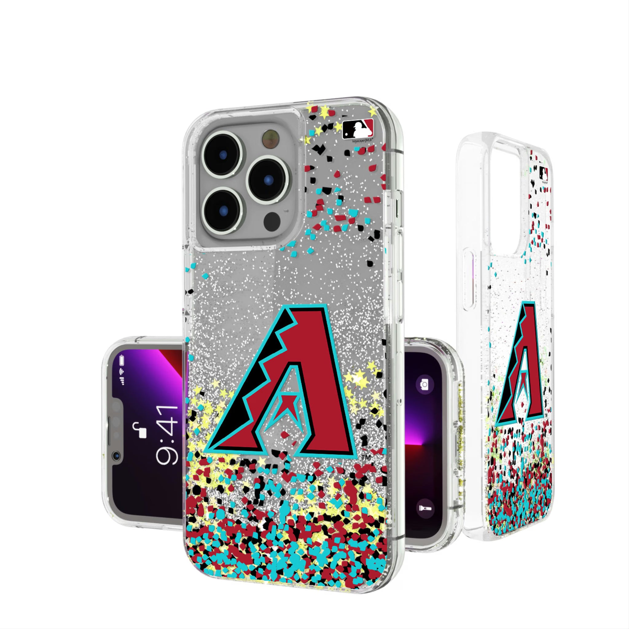 Arizona Diamondbacks Confetti iPhone Glitter Phone Case for Apple iPhone