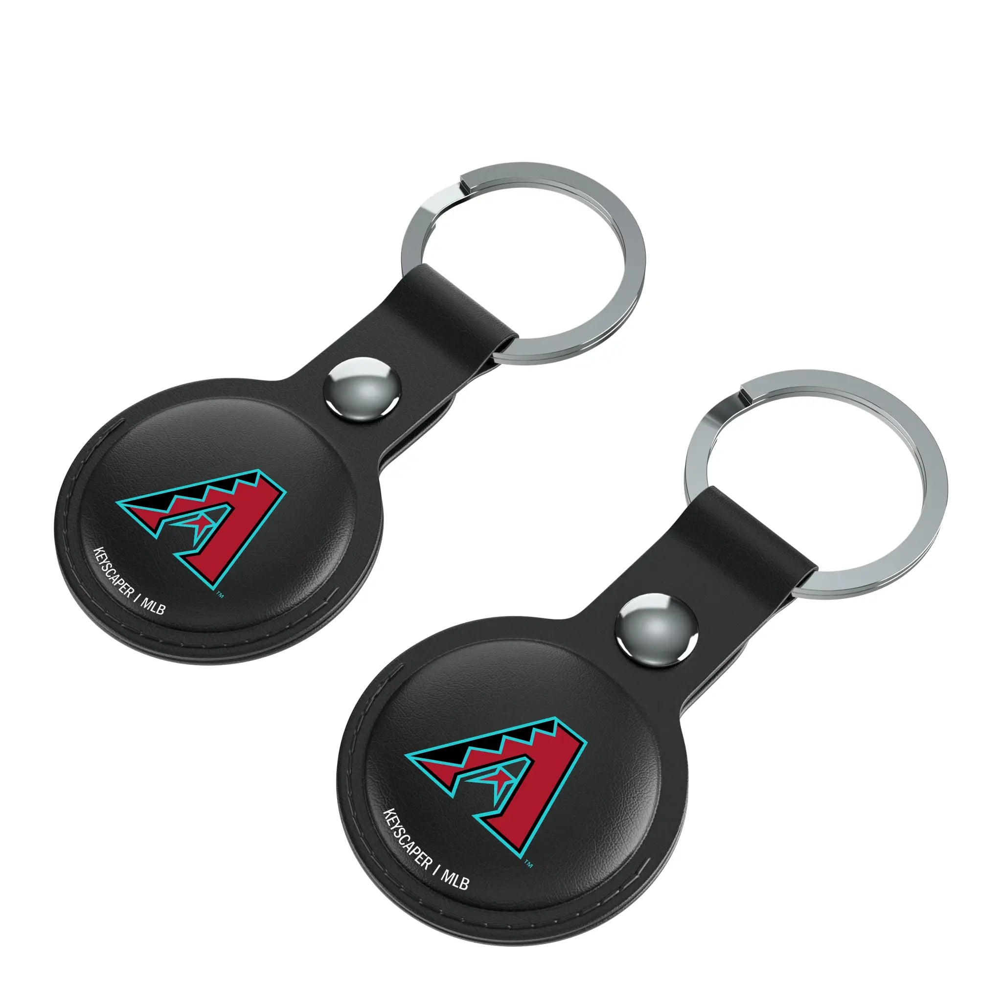 Arizona Diamondbacks Insignia AirTag Black Airtag Holder 2-Pack - Isometric View