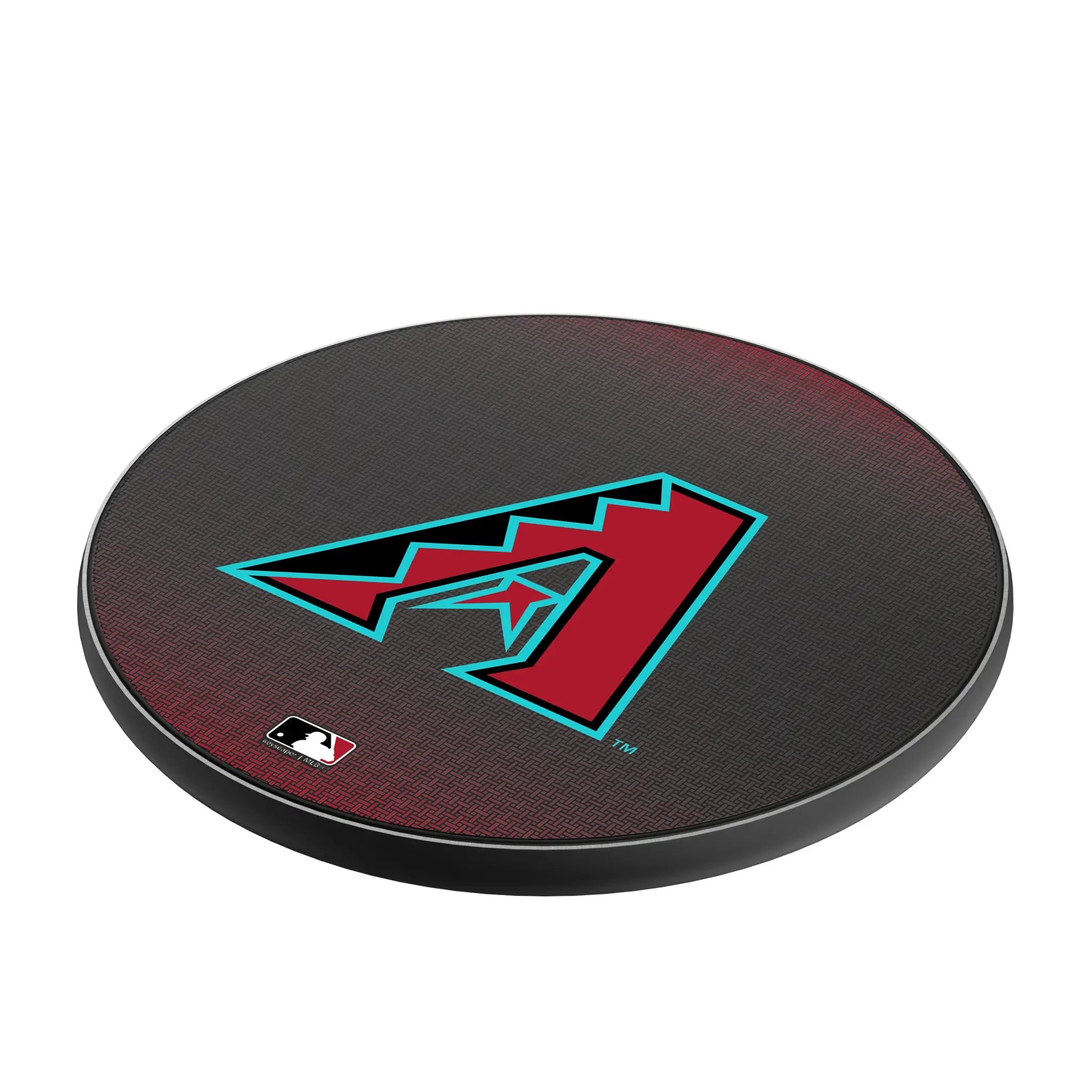 Arizona Diamondbacks Linen 15-Watt Wireless Charger - Isometric View