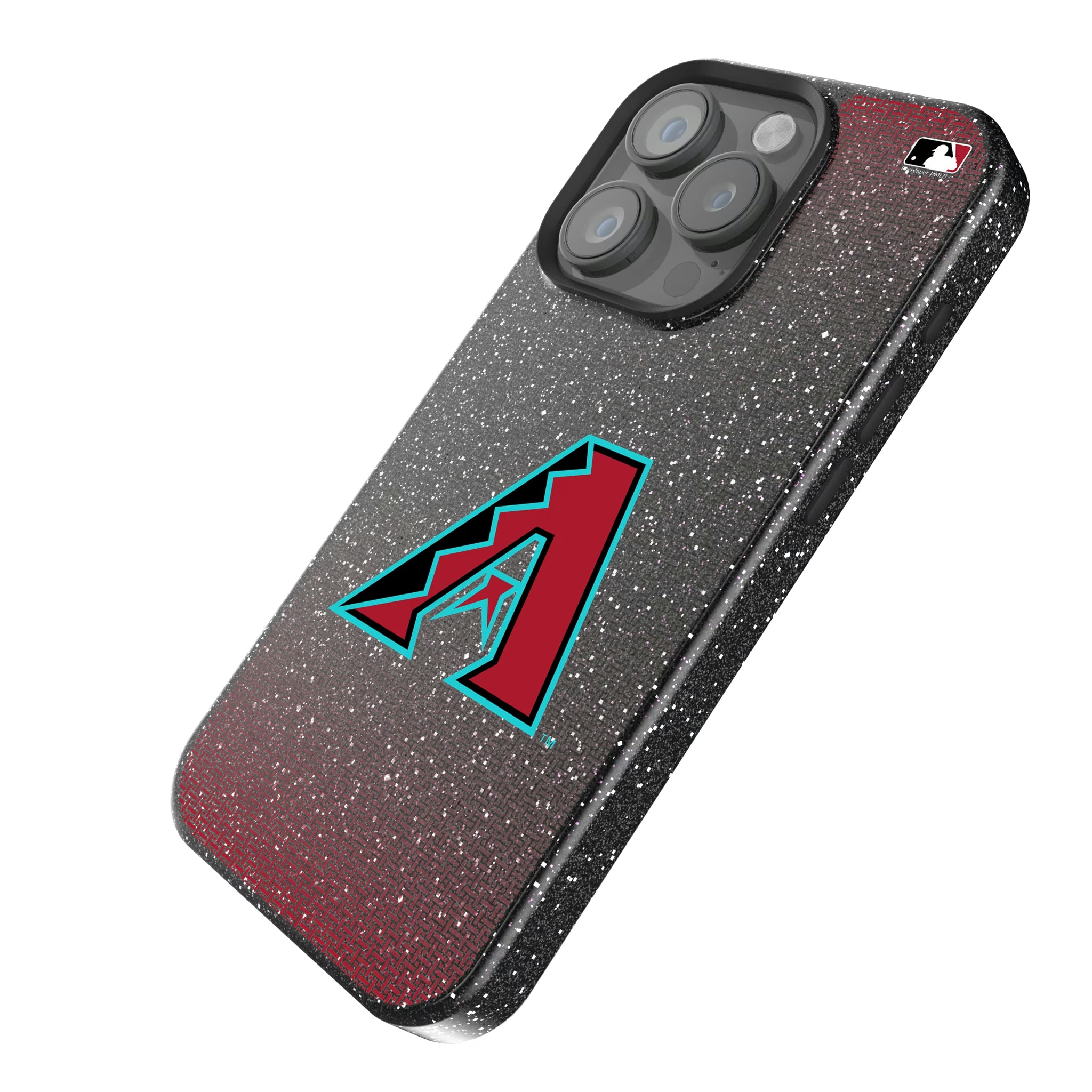 Arizona Diamondbacks Linen iPhone Bling Phone Case for Apple iPhone - Isometric View