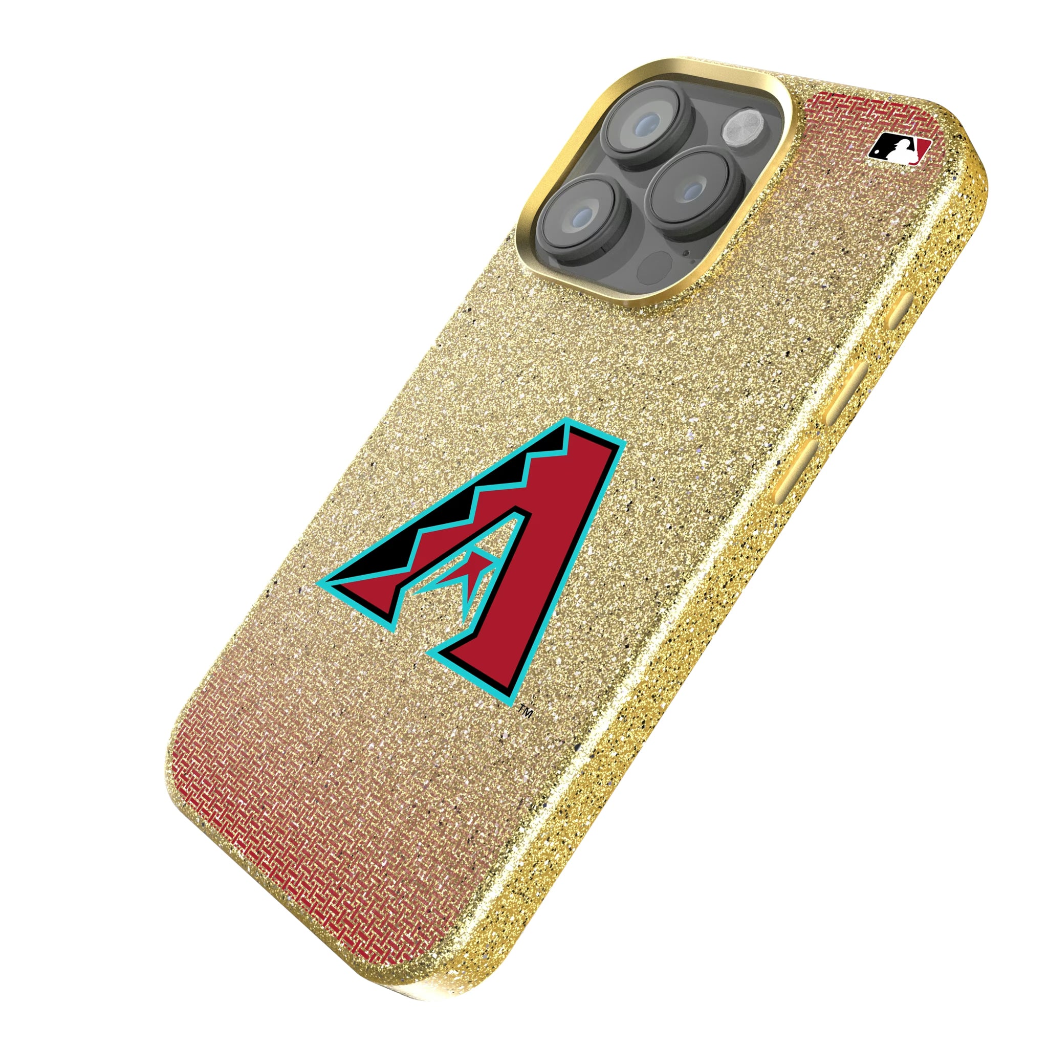 Arizona Diamondbacks Linen iPhone Bling Phone Case for Apple iPhone - Isometric View