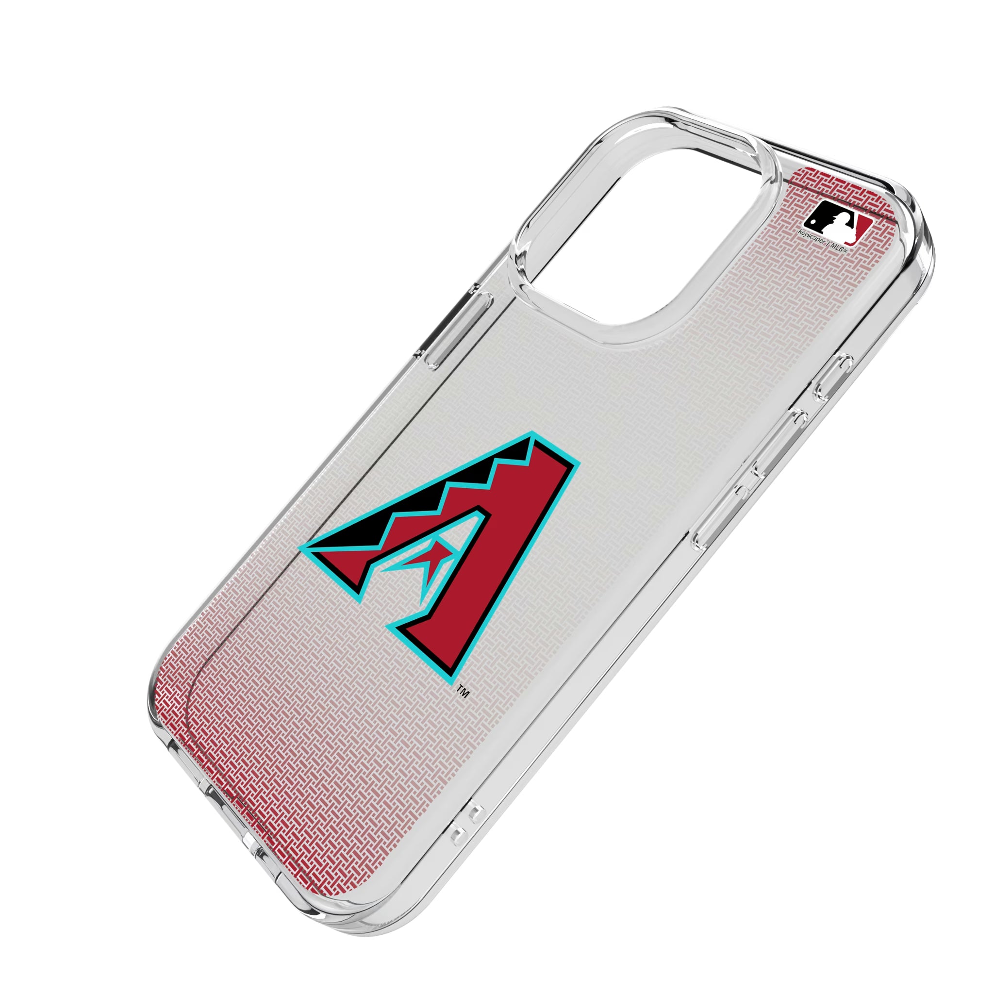 Arizona Diamondbacks Linen iPhone Clear Phone Case for Apple iPhone - Isometric View