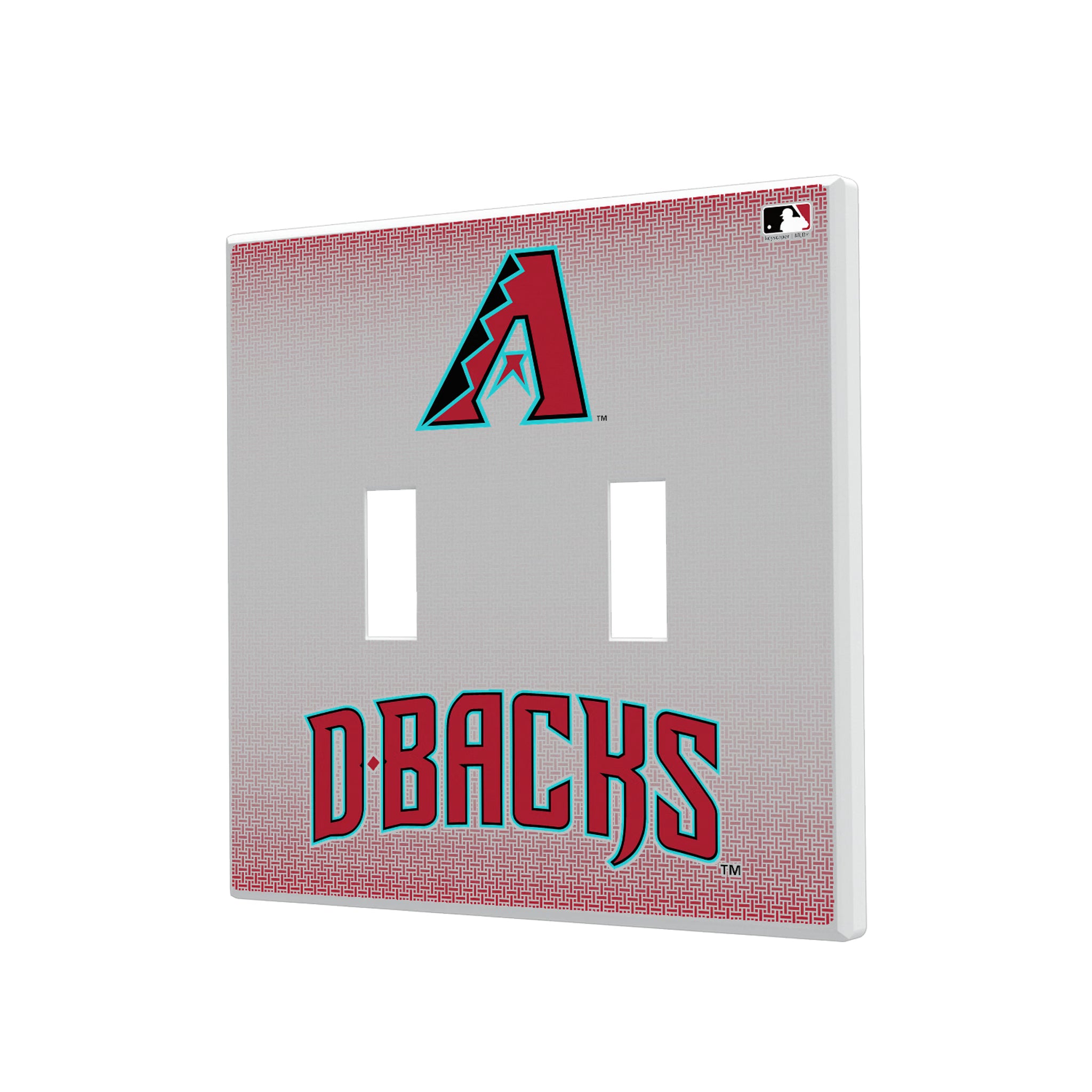 Arizona Diamondbacks Linen Hidden-Screw Light Switch Plate#Style_Double Toggle