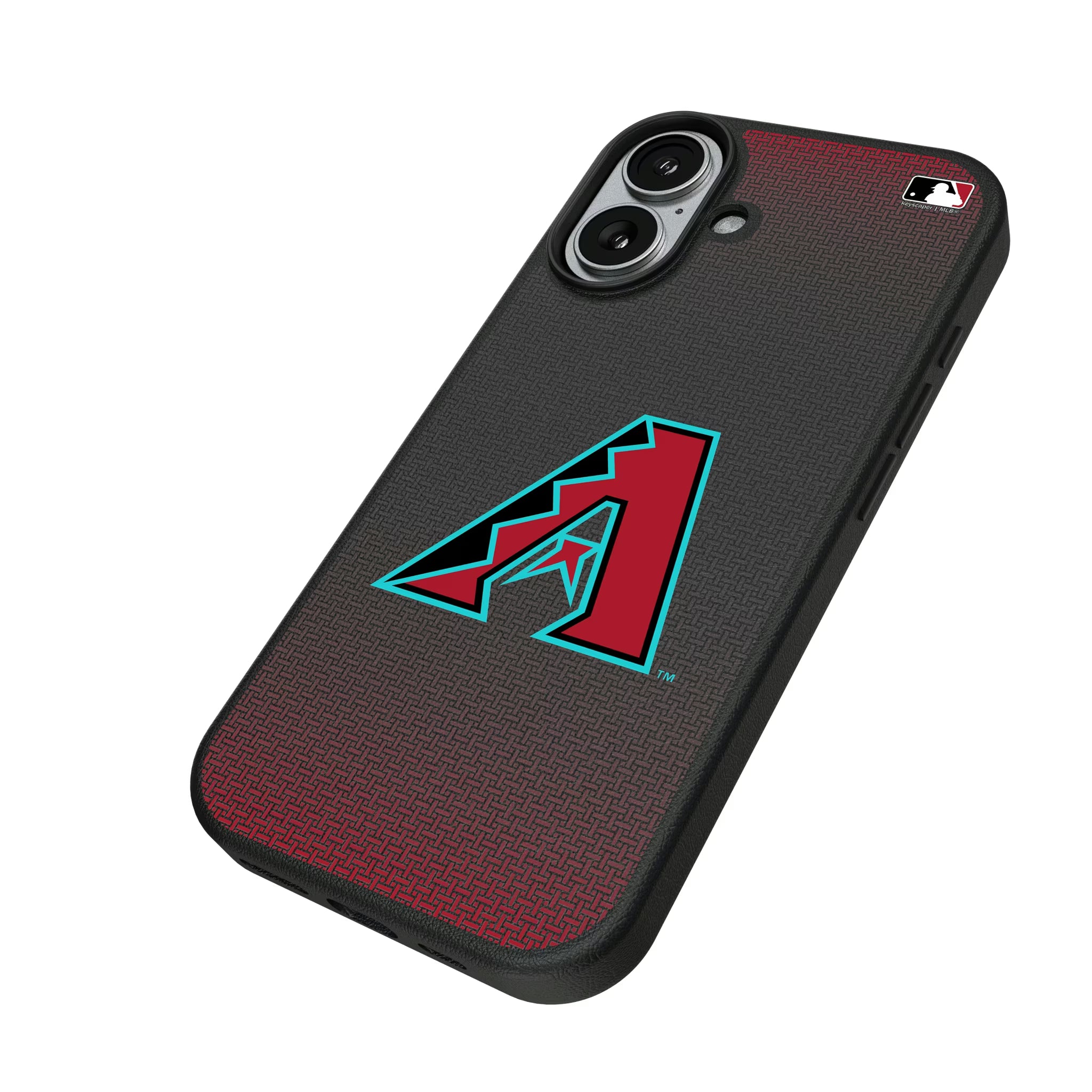 Arizona Diamondbacks Linen iPhone MagSafe Compatible Phone Case for Apple iPhone - Isometric View#Device_iPhone 17