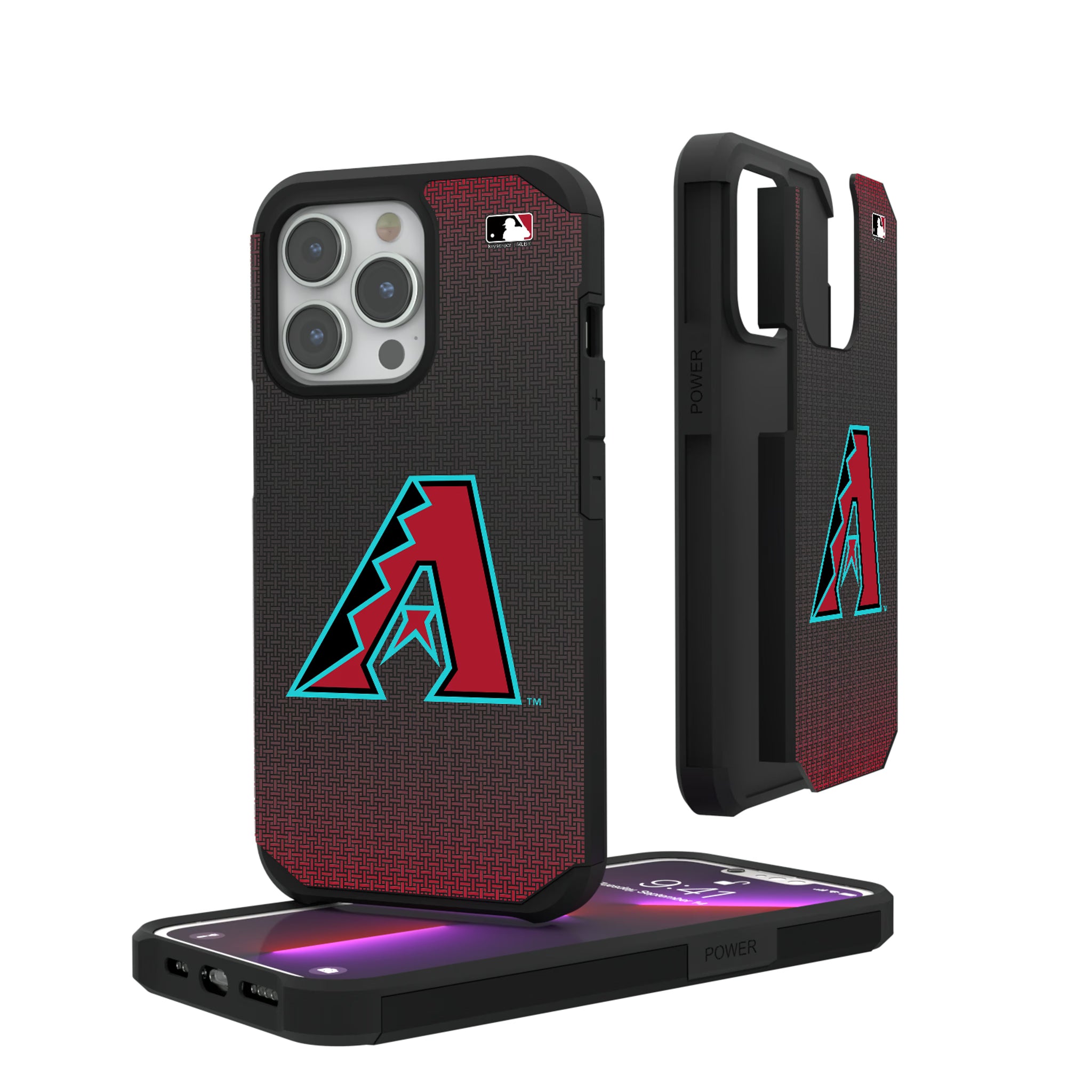 Arizona Diamondbacks Linen iPhone Rugged Phone Case for Apple iPhone#Device_iPhone 13 Pro
