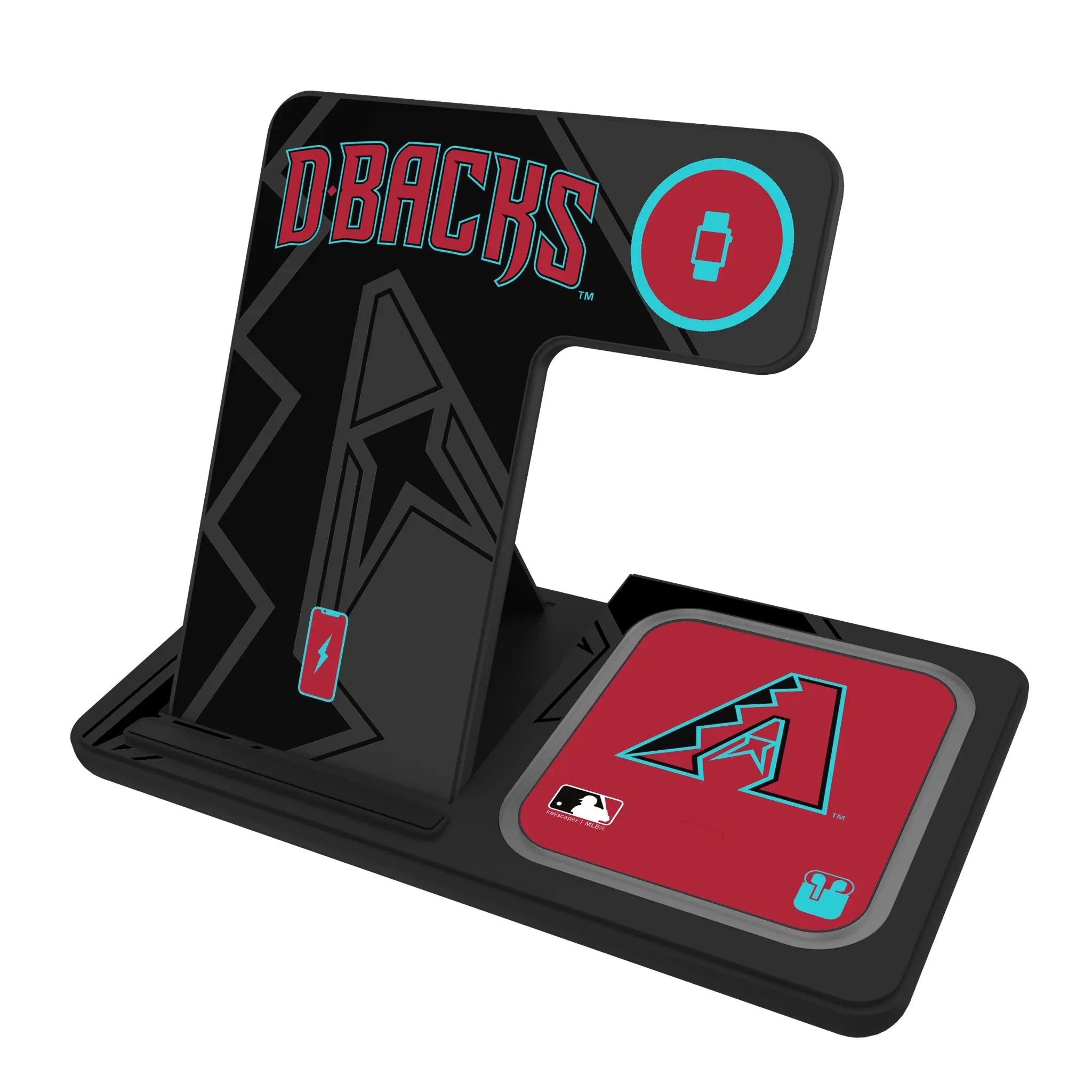 Arizona Diamondbacks Monocolor Tilt 3 in 1 Charging Station