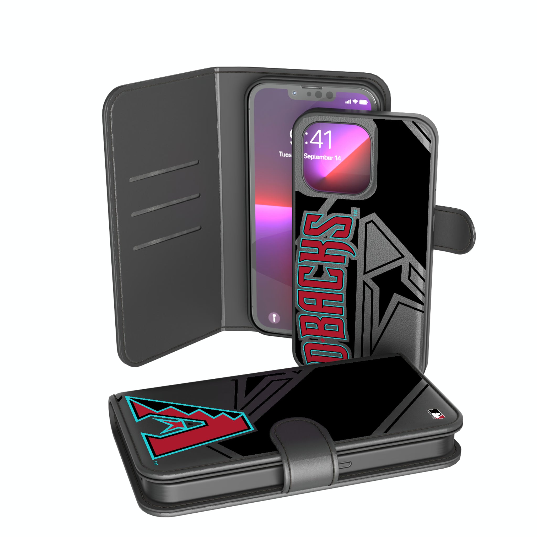 Arizona Diamondbacks Monocolor Tilt iPhone Wallet Phone Case for Apple iPhone