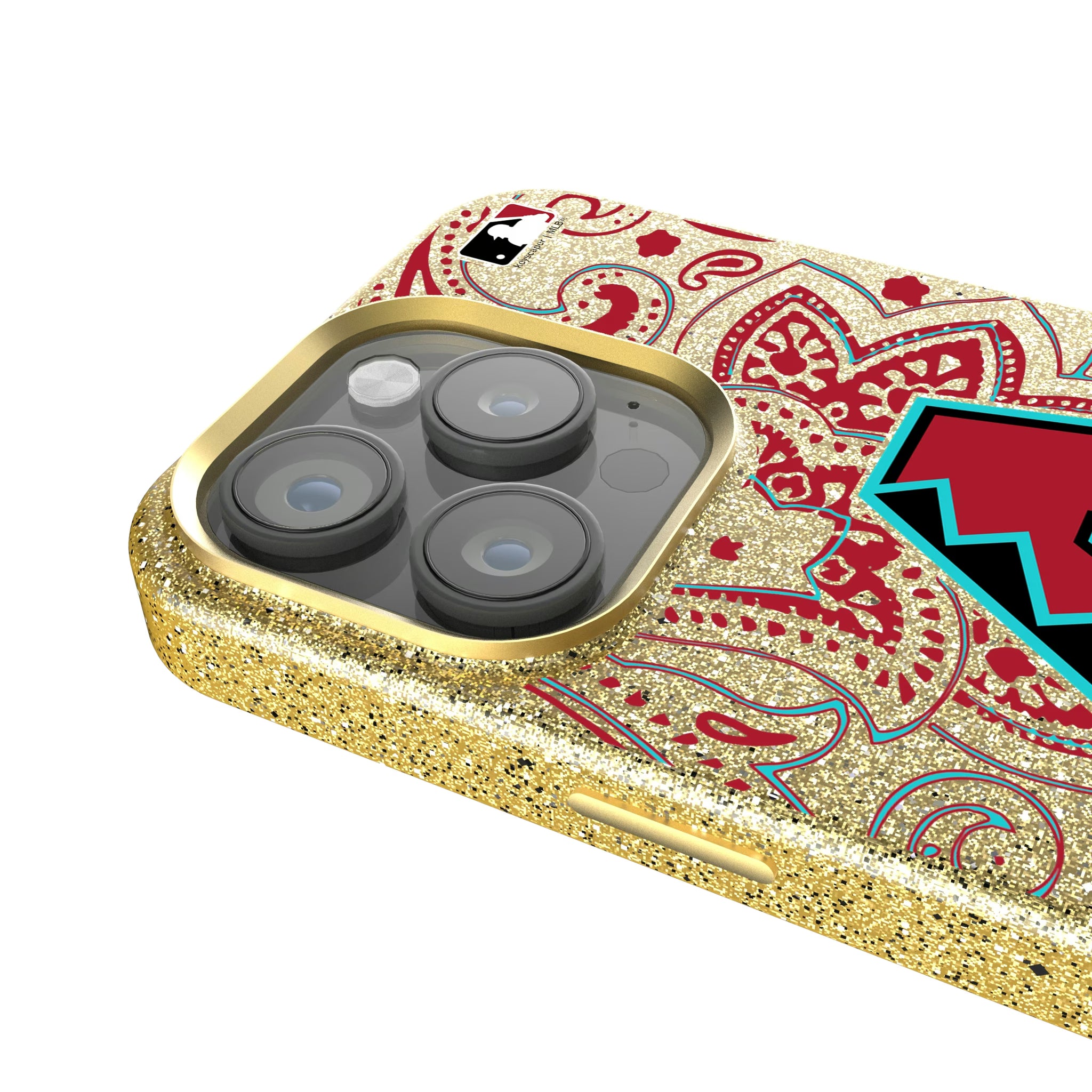 Arizona Diamondbacks Paisley iPhone Bling Phone Case for Apple iPhone - Detail