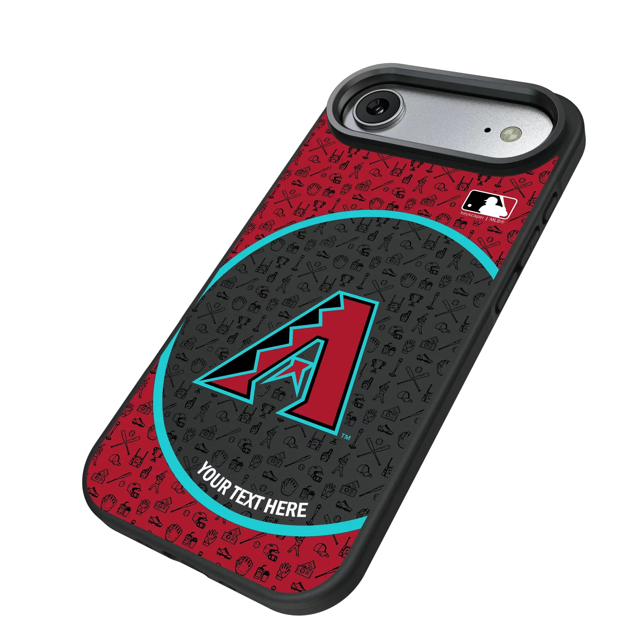Arizona Diamondbacks Personalized Circle iPhone Bump Phone Case for Apple iPhone - Isometric View#Device_iPhone Air