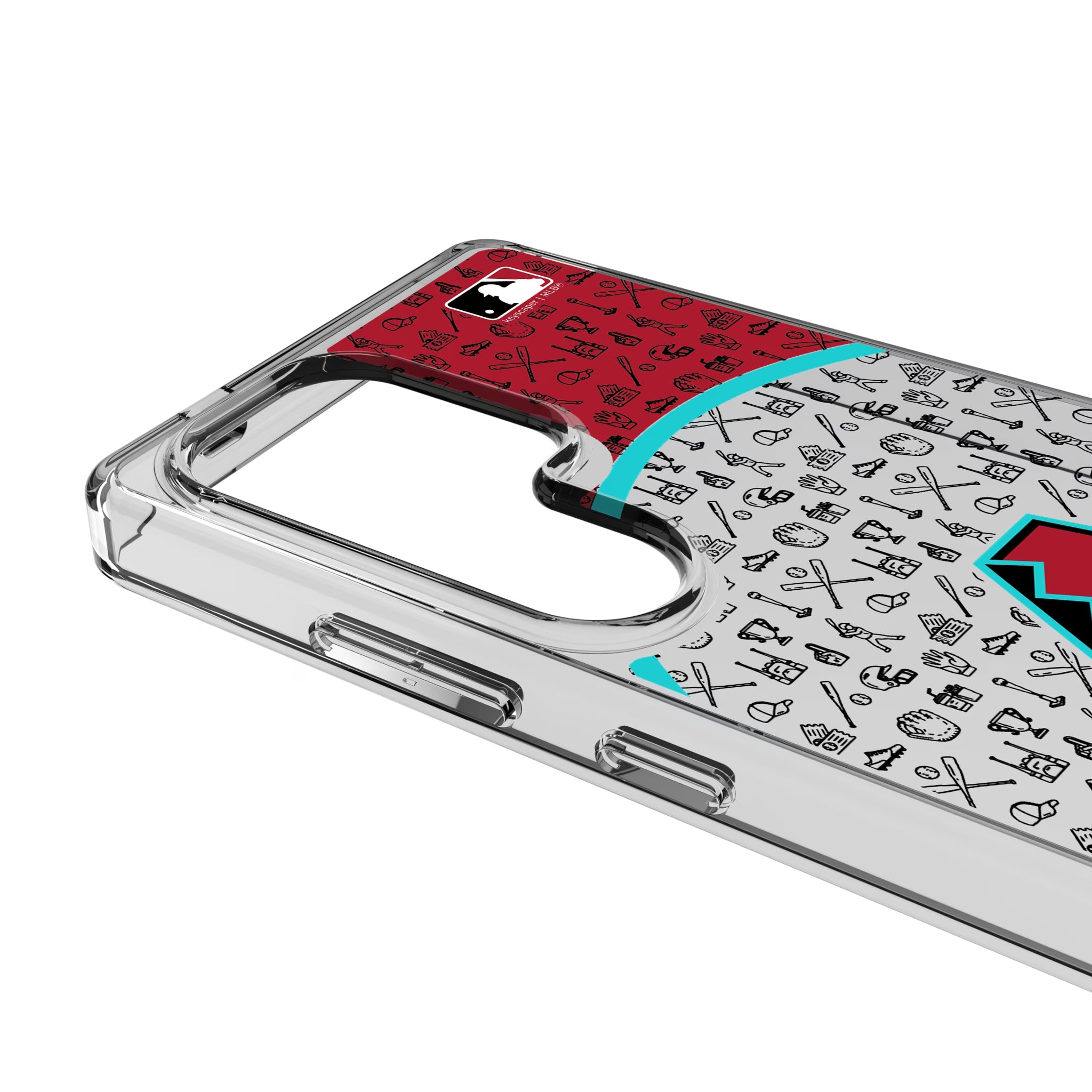Arizona Diamondbacks Personalized Circle Galaxy Clear Phone Case for Samsung Galaxy - Detail