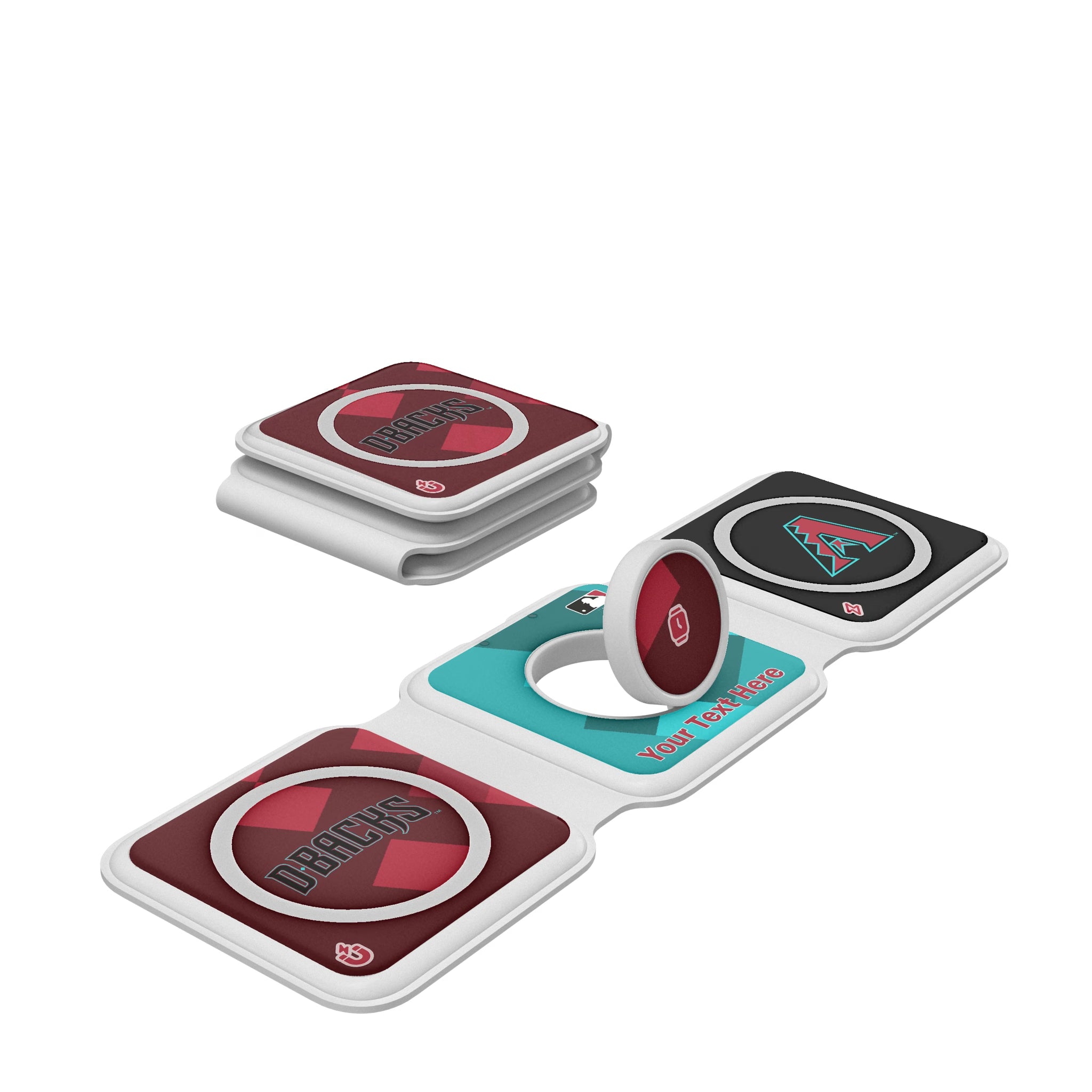 Arizona Diamondbacks Personalized Color Block Foldable 3 in 1 Charger