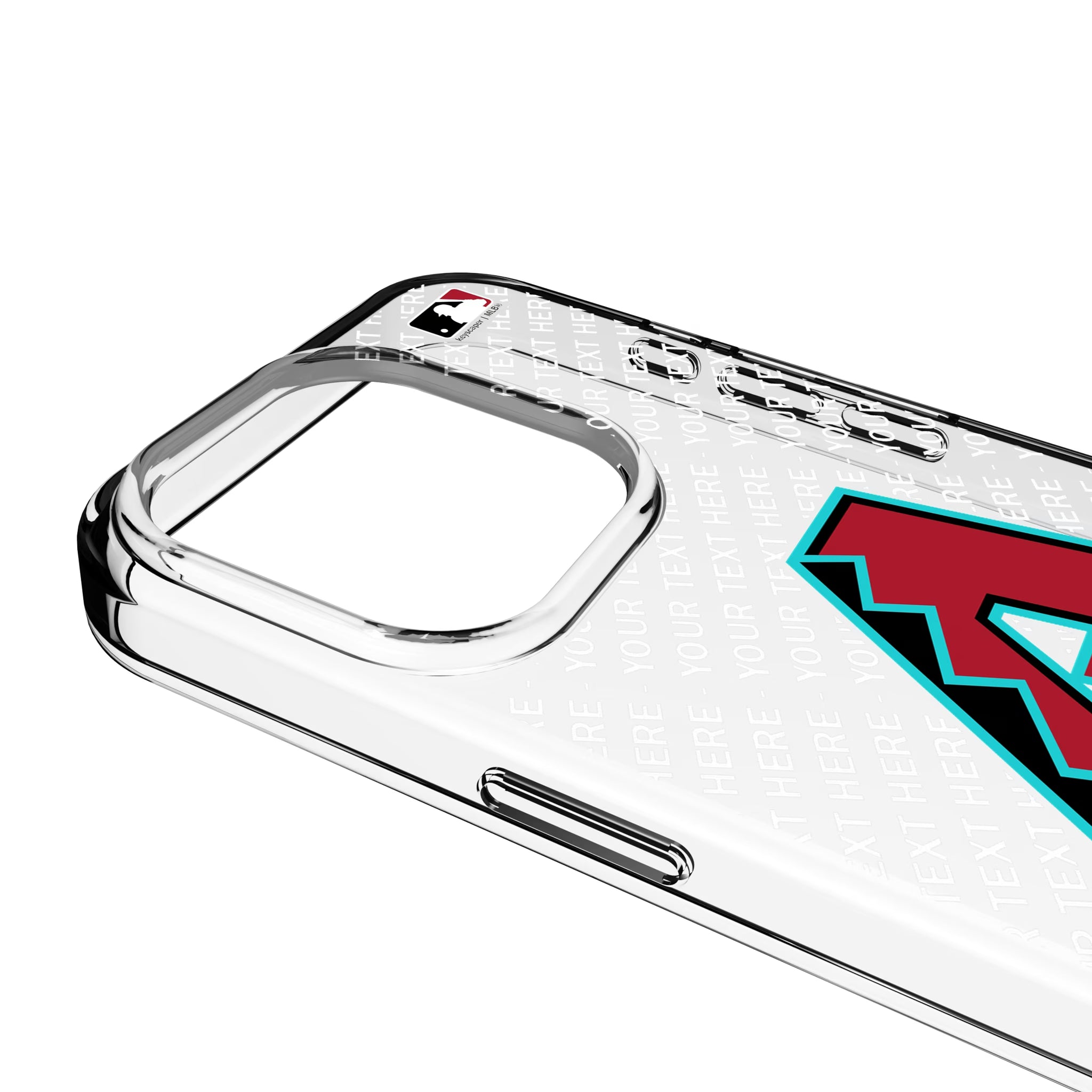 Arizona Diamondbacks Personalized EndZone Plus iPhone Clear Phone Case for Apple iPhone - Detail