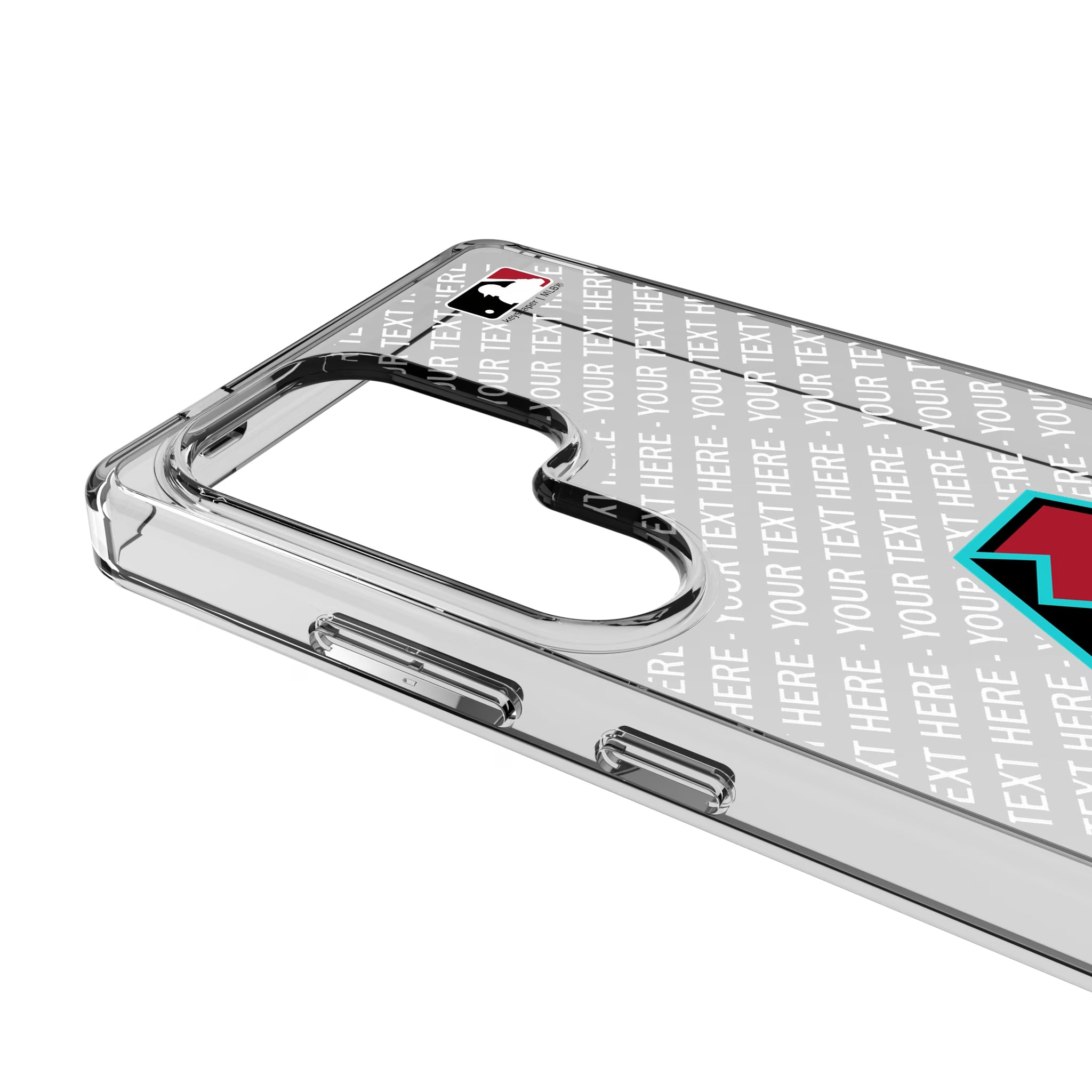 Arizona Diamondbacks Personalized EndZone Plus Galaxy Clear Phone Case for Samsung Galaxy - Detail
