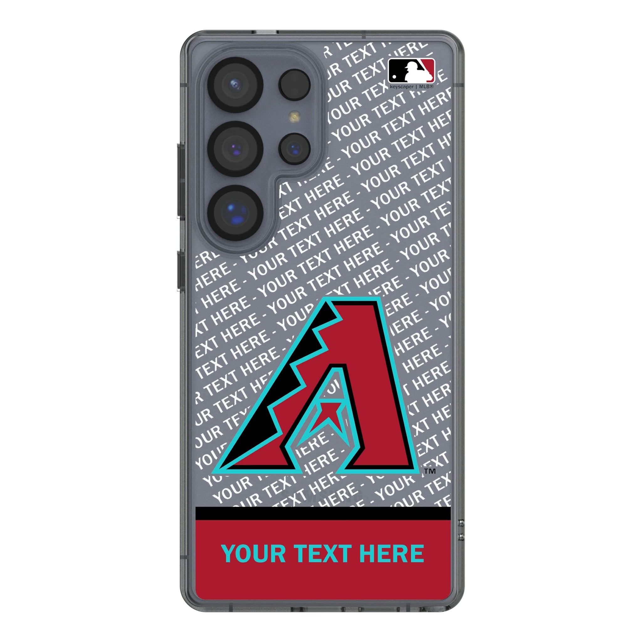 Arizona Diamondbacks Personalized EndZone Plus Galaxy Clear Phone Case for Samsung Galaxy