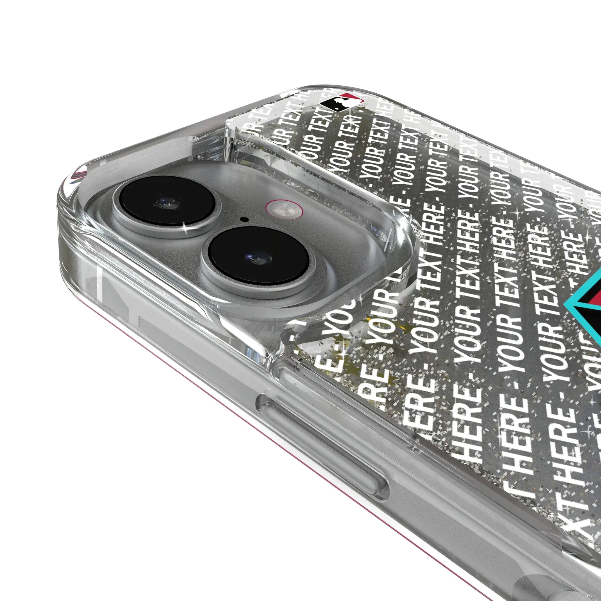 Arizona Diamondbacks Personalized EndZone Plus iPhone Glitter Phone Case for Apple iPhone - Detail