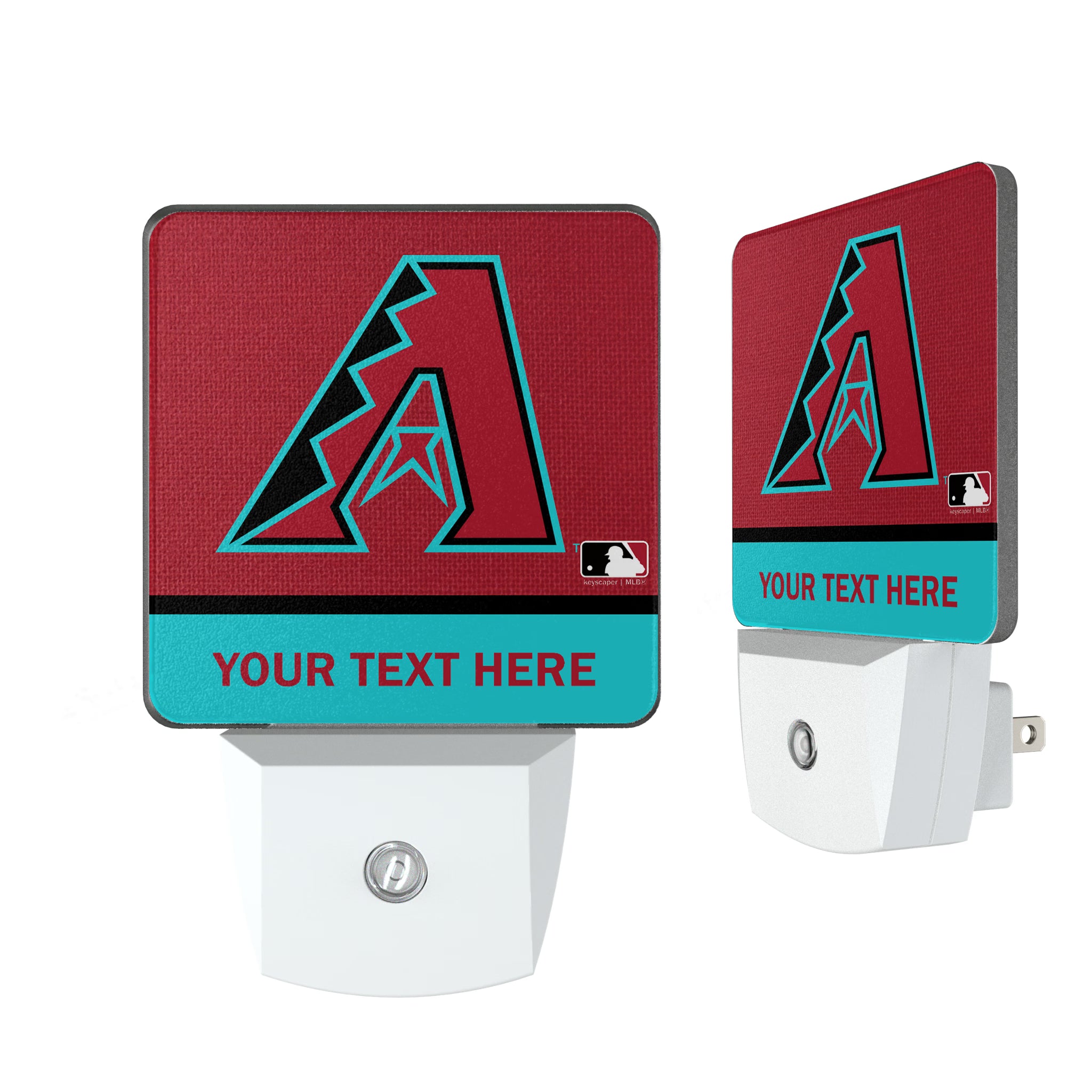 Arizona Diamondbacks Personalized Endzone Solid Night Light 2-Pack