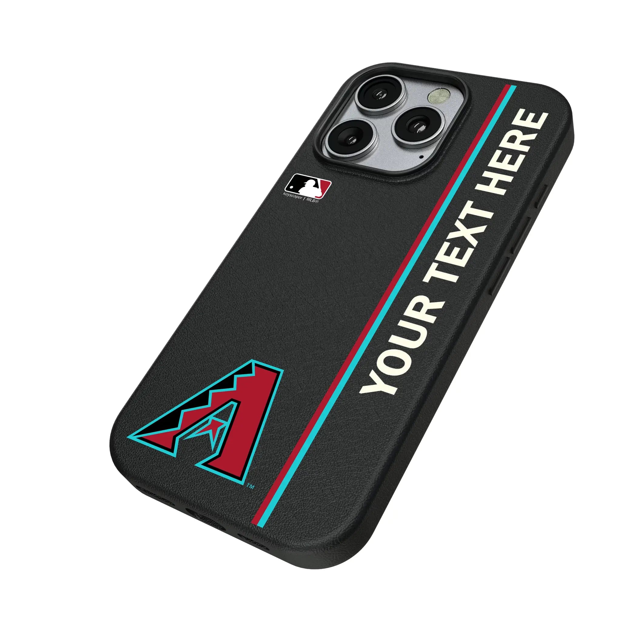 Arizona Diamondbacks Personalized Sidebard iPhone MagSafe Compatible Phone Case for Apple iPhone - Isometric View