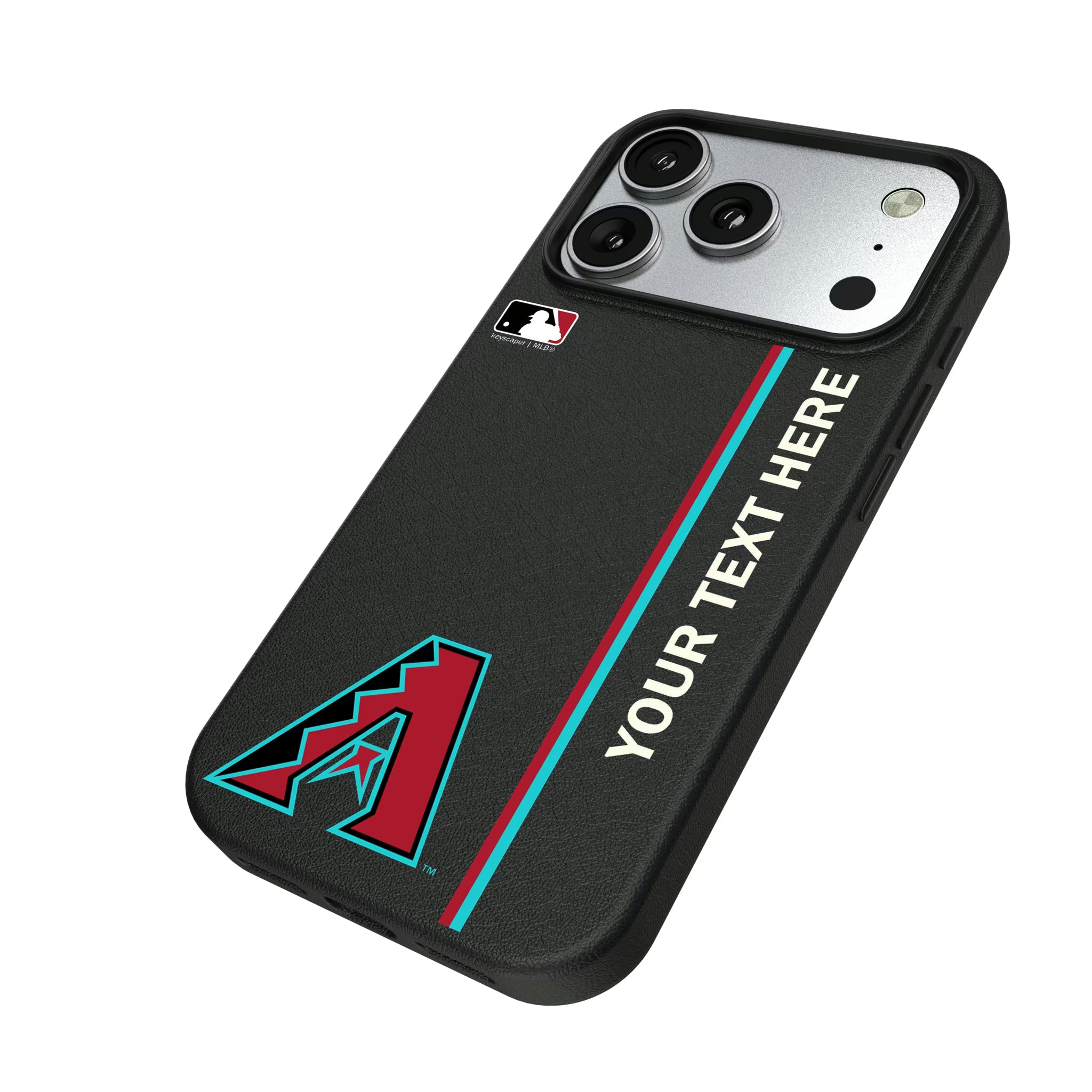 Arizona Diamondbacks Personalized Sidebard iPhone MagSafe Compatible Phone Case for Apple iPhone - Isometric View#Device_iPhone 17 Pro