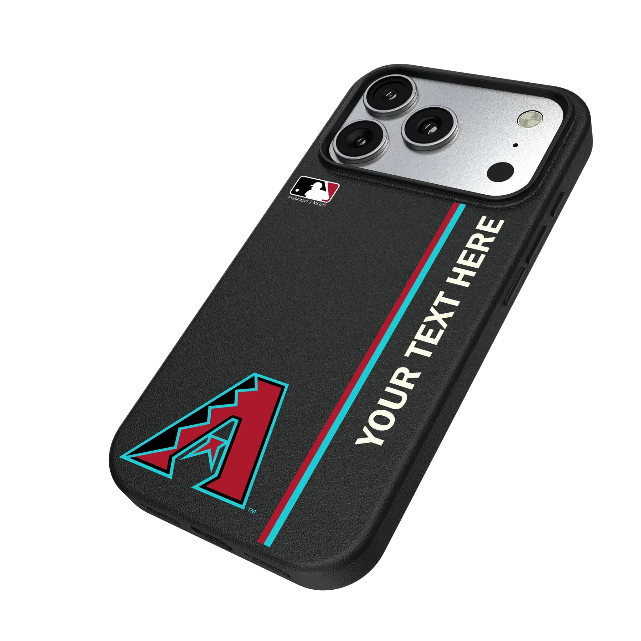 Arizona Diamondbacks Personalized Sidebard iPhone MagSafe Compatible Phone Case for Apple iPhone - Isometric View#Device_iPhone 17 Pro