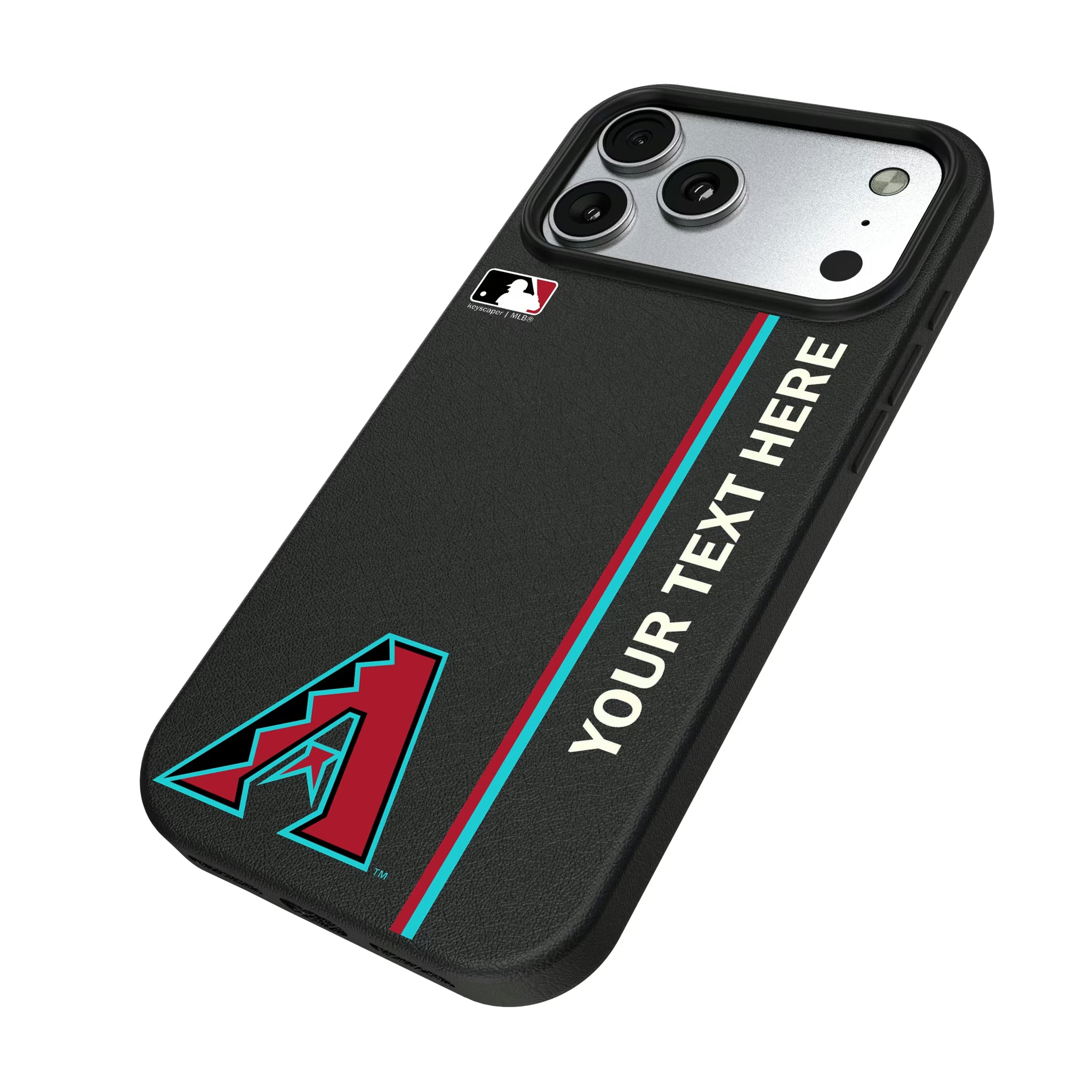 Arizona Diamondbacks Personalized Sidebard iPhone MagSafe Compatible Phone Case for Apple iPhone - Isometric View#Device_iPhone 17 Pro Max