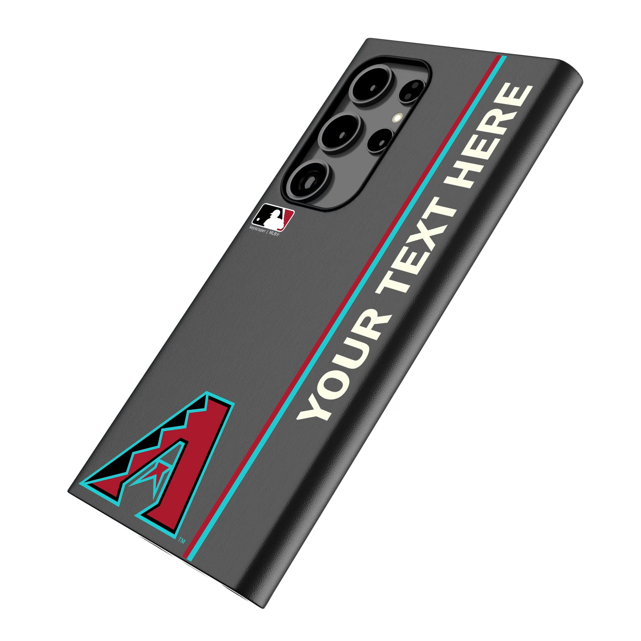 Arizona Diamondbacks Personalized Sidebard Galaxy MagSafe Compatible Phone Case for Samsung Galaxy - Isometric View