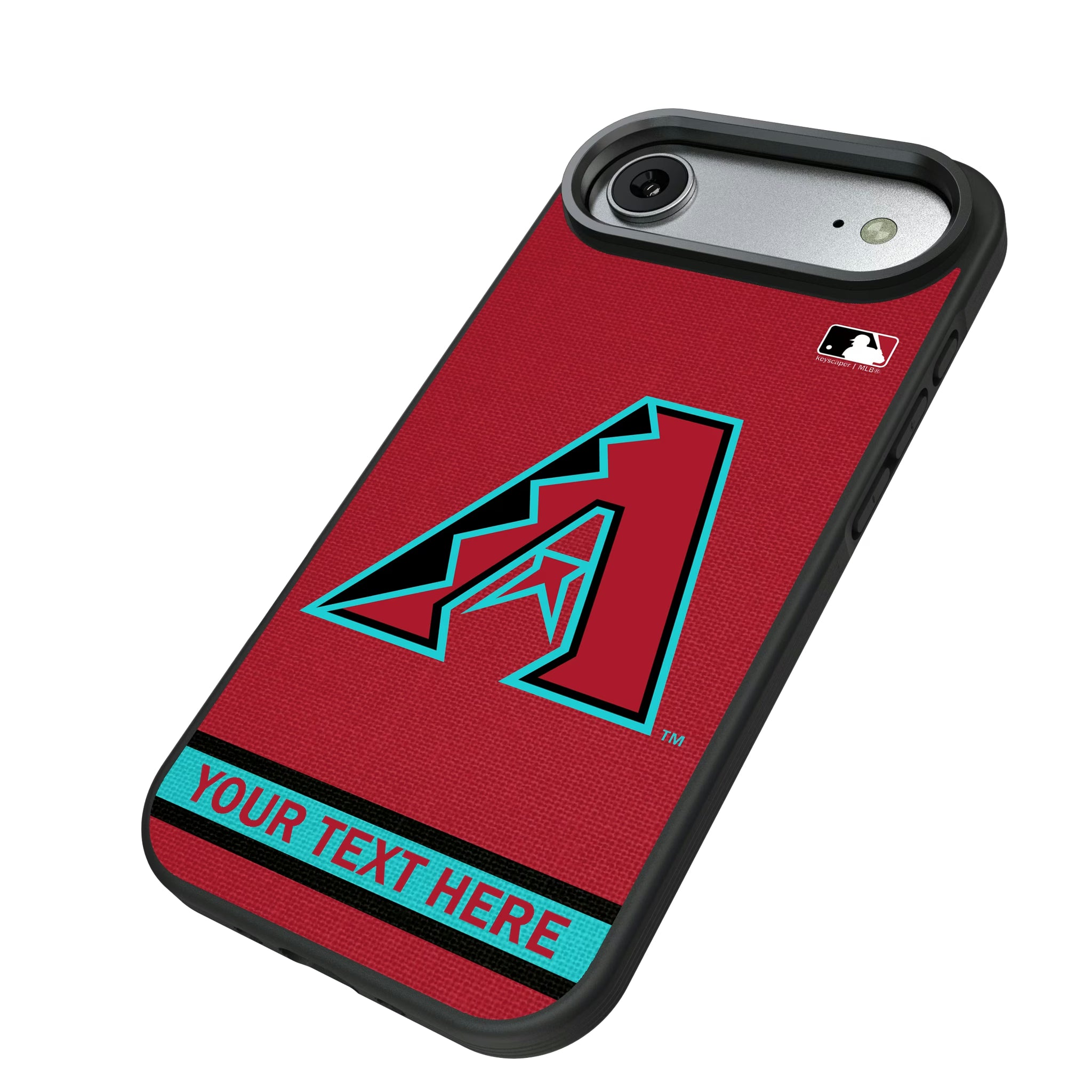 Arizona Diamondbacks Personalized Stripe iPhone Bump Phone Case for Apple iPhone - Isometric View#Device_iPhone Air