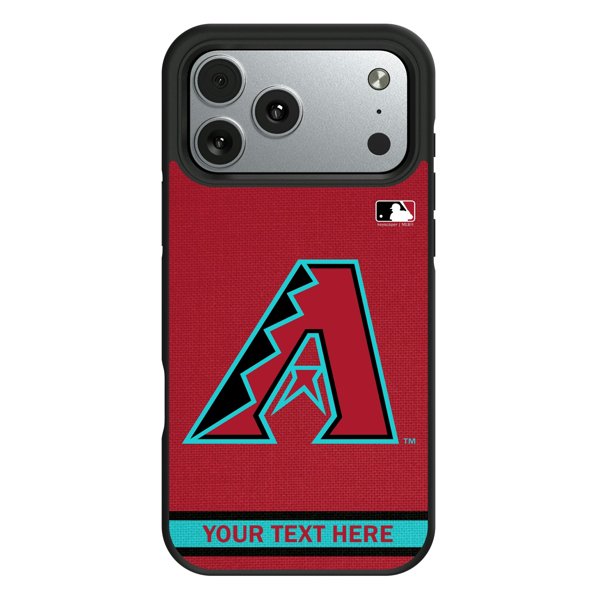 Arizona Diamondbacks Personalized Stripe iPhone Bump Phone Case for Apple iPhone#Device_iPhone 17 Pro Max