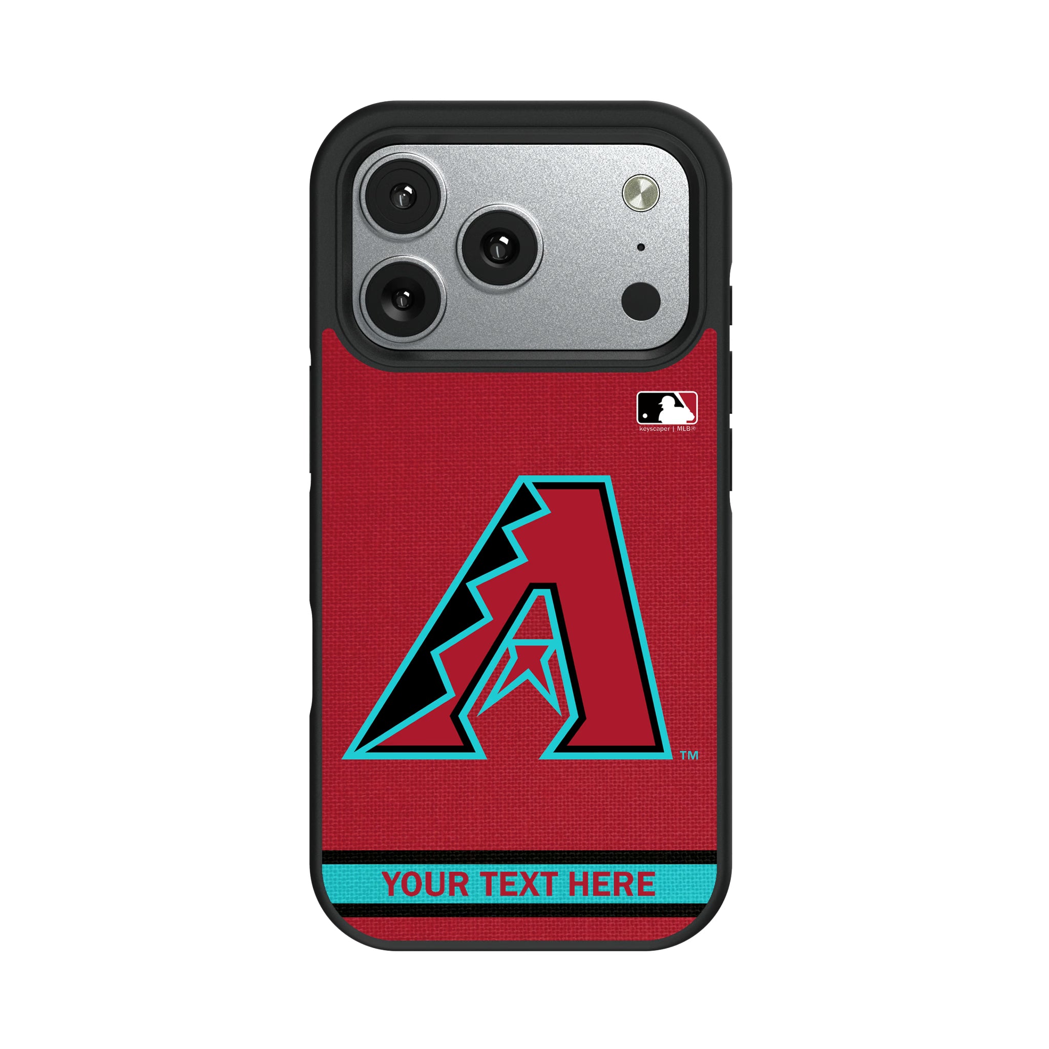 Arizona Diamondbacks Personalized Stripe iPhone Bump Phone Case for Apple iPhone#Device_iPhone 17 Pro