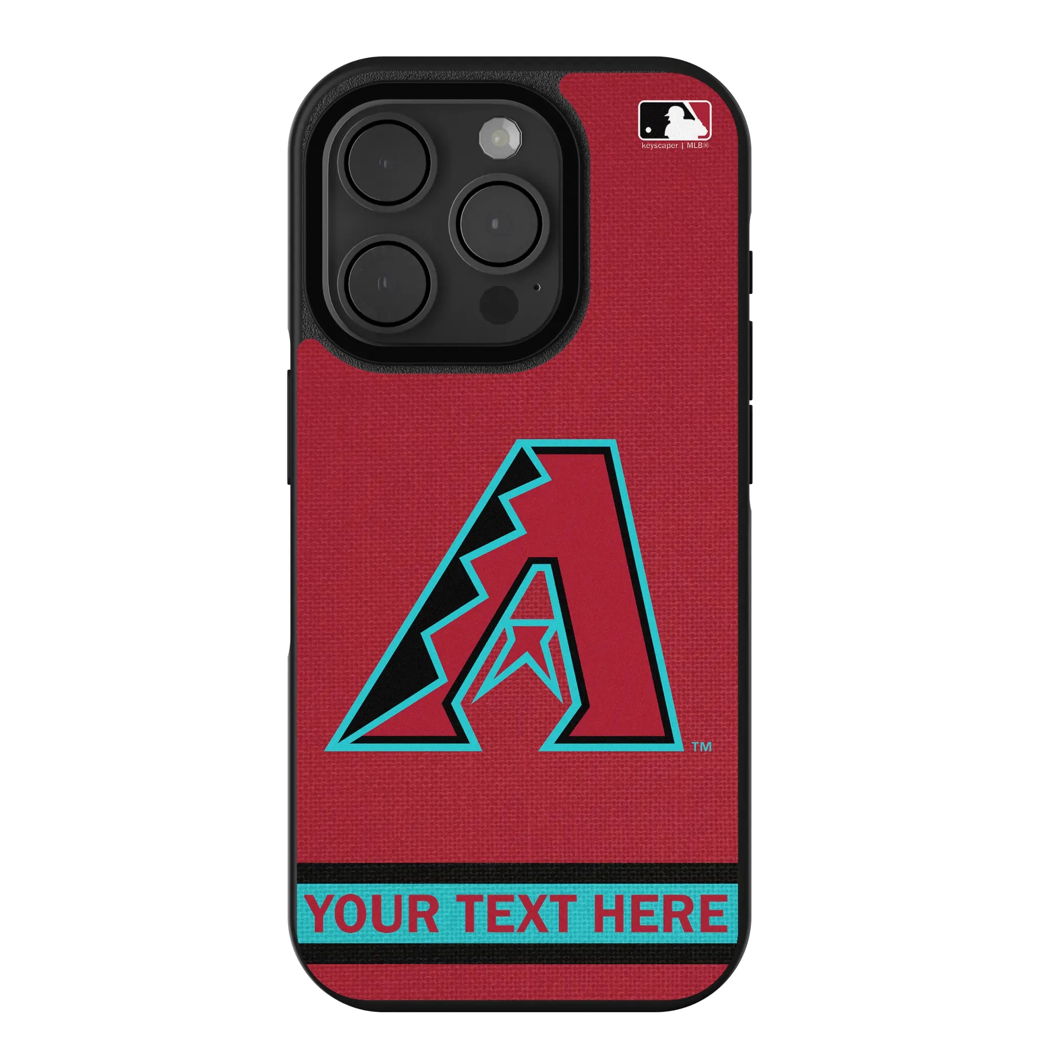 Arizona Diamondbacks Personalized Stripe iPhone Bump Phone Case for Apple iPhone