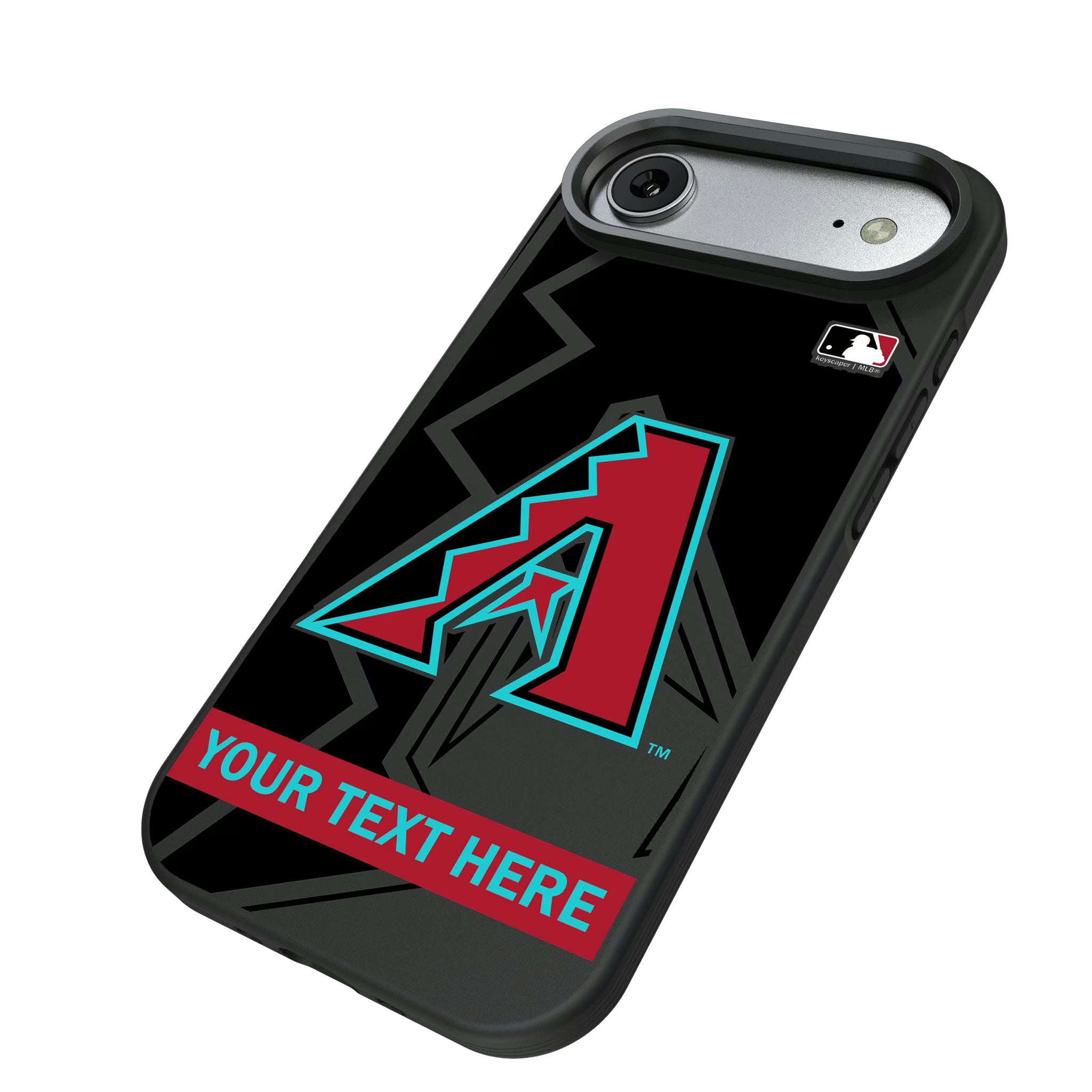 Arizona Diamondbacks Personalized Tilt iPhone Bump Phone Case for Apple iPhone - Isometric View#Device_iPhone Air