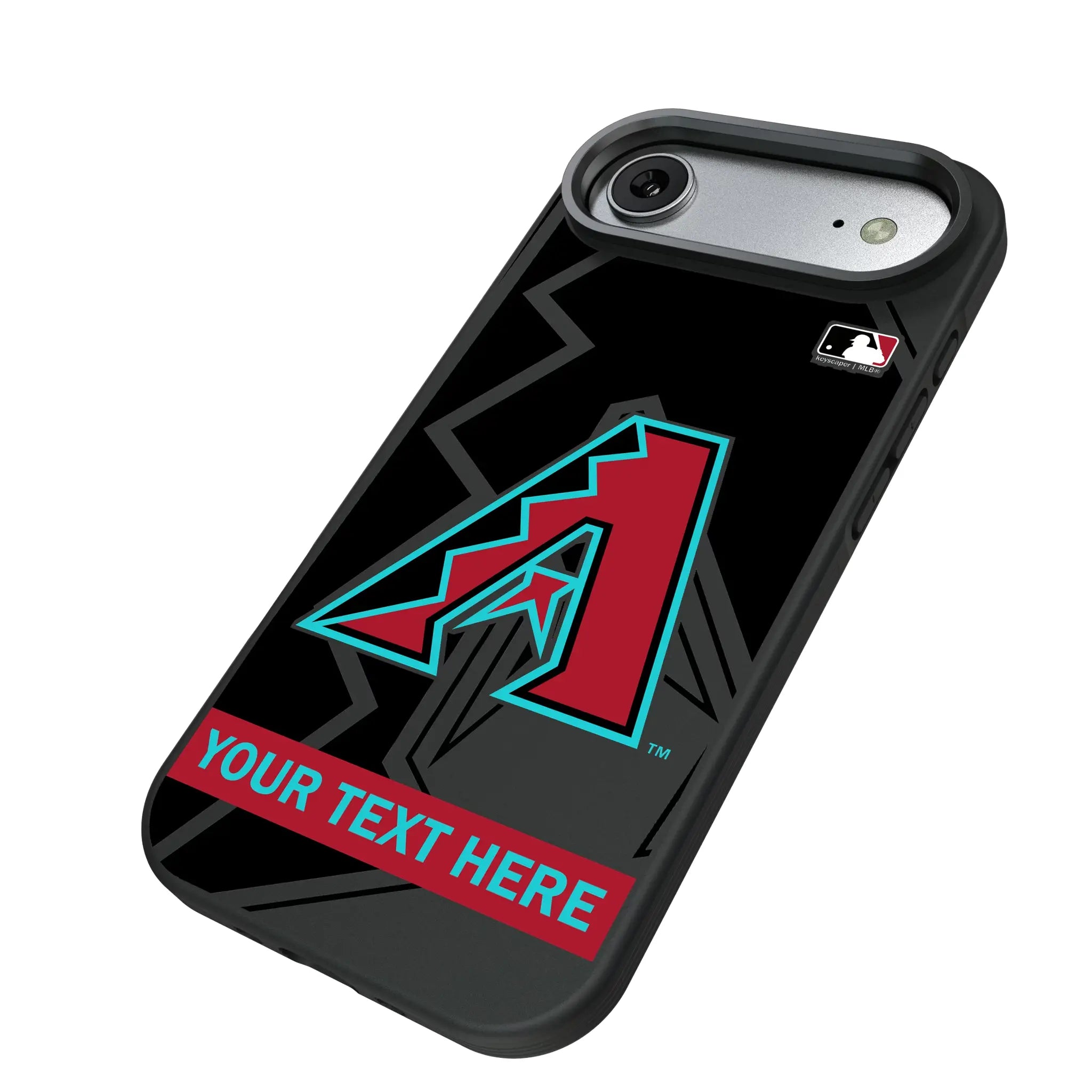 Arizona Diamondbacks Personalized Tilt iPhone Bump Phone Case for Apple iPhone - Isometric View#Device_iPhone Air
