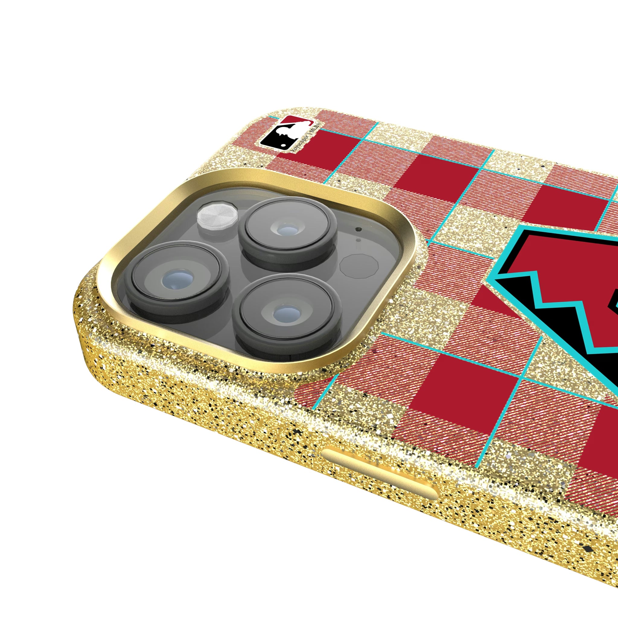 Arizona Diamondbacks Plaid iPhone Bling Phone Case for Apple iPhone - Detail