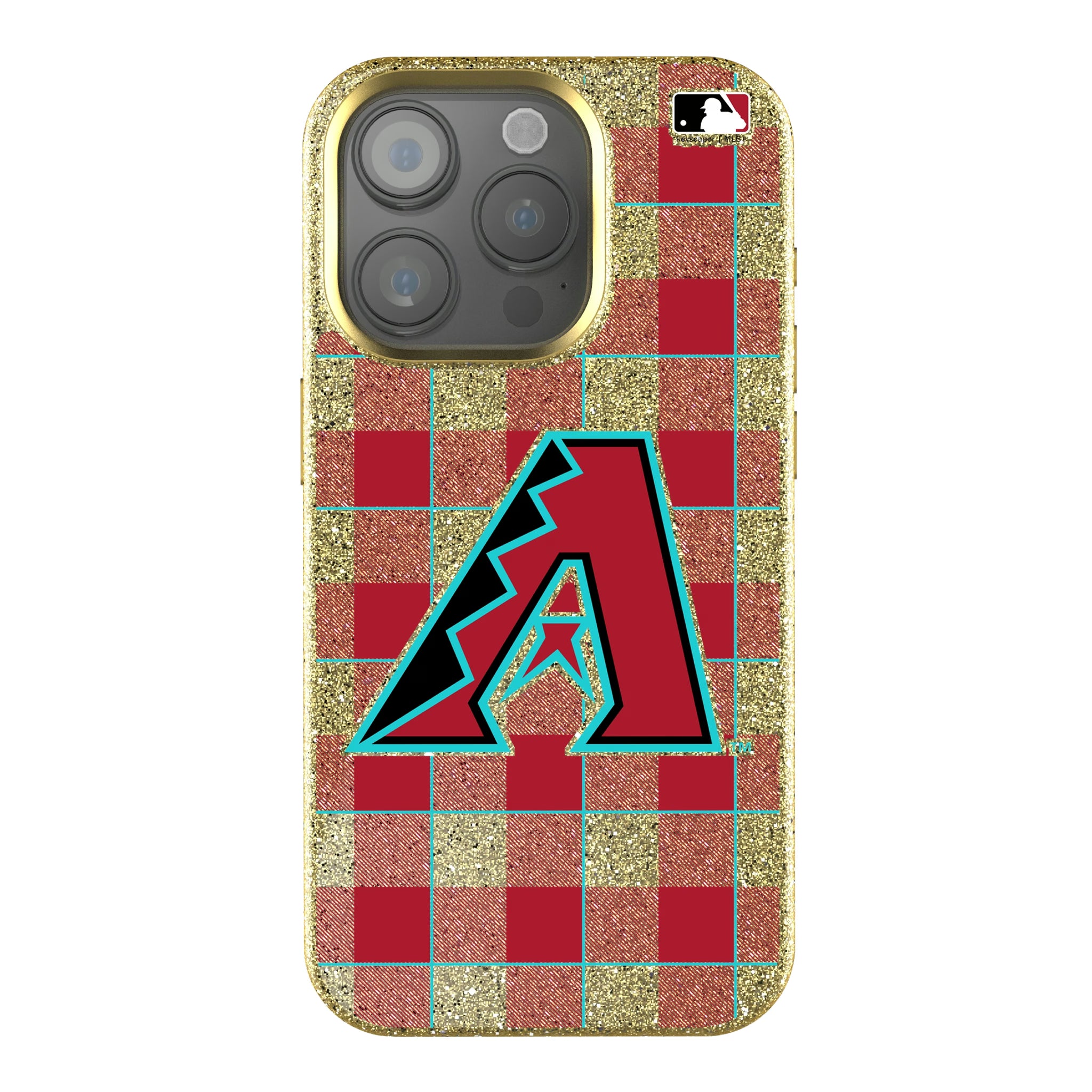 Arizona Diamondbacks Plaid iPhone Bling Phone Case for Apple iPhone