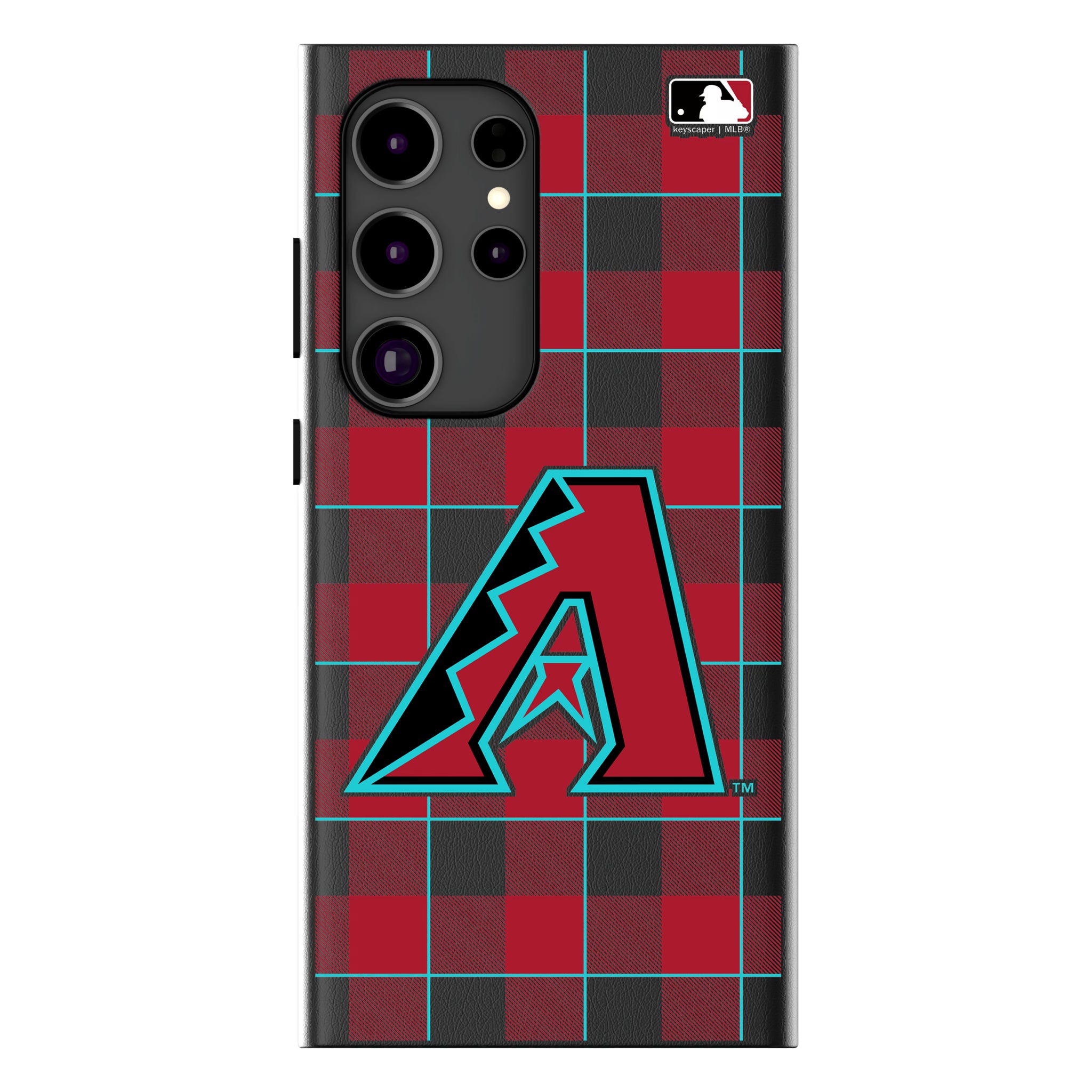 Arizona Diamondbacks Plaid Galaxy MagSafe Compatible Phone Case for Samsung Galaxy