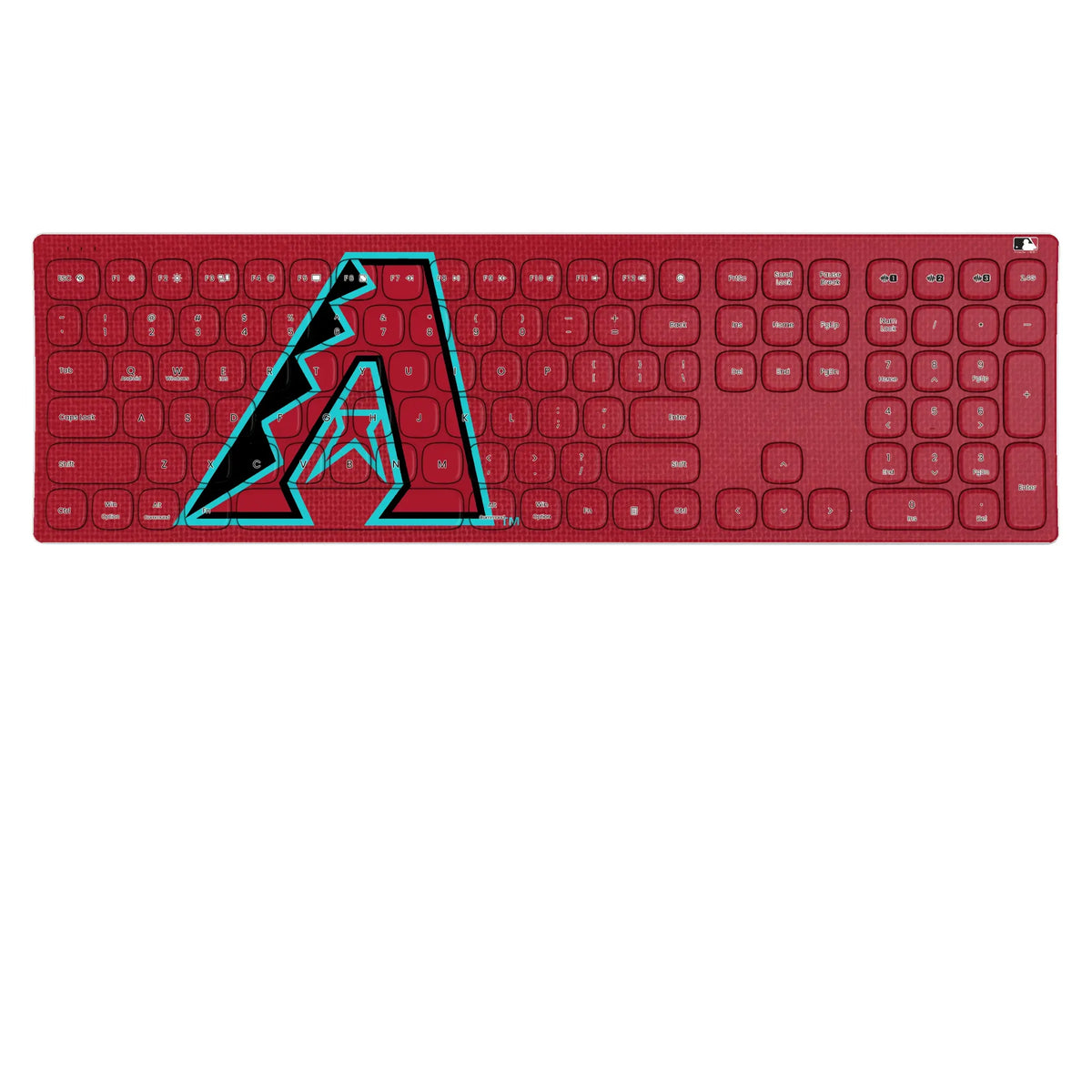 Arizona Diamondbacks Solid KKB605 Curved Wireless Keyboard