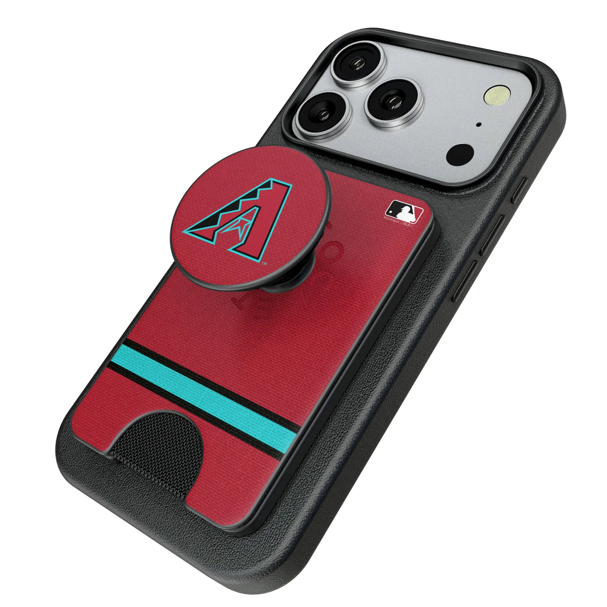 Arizona Diamondbacks Stripe Popsockets Wallet Magnetic - Isometric View