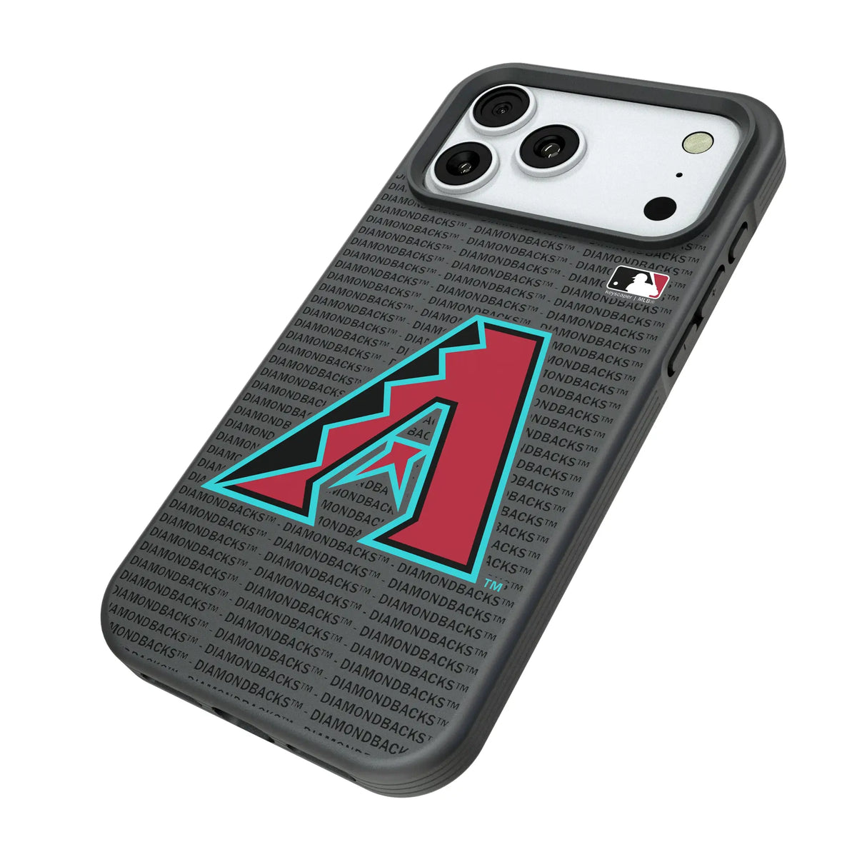 Arizona Diamondbacks Text Backdrop iPhone Bump Phone Case for Apple iPhone - Isometric View#Device_iPhone 18 Pro Max