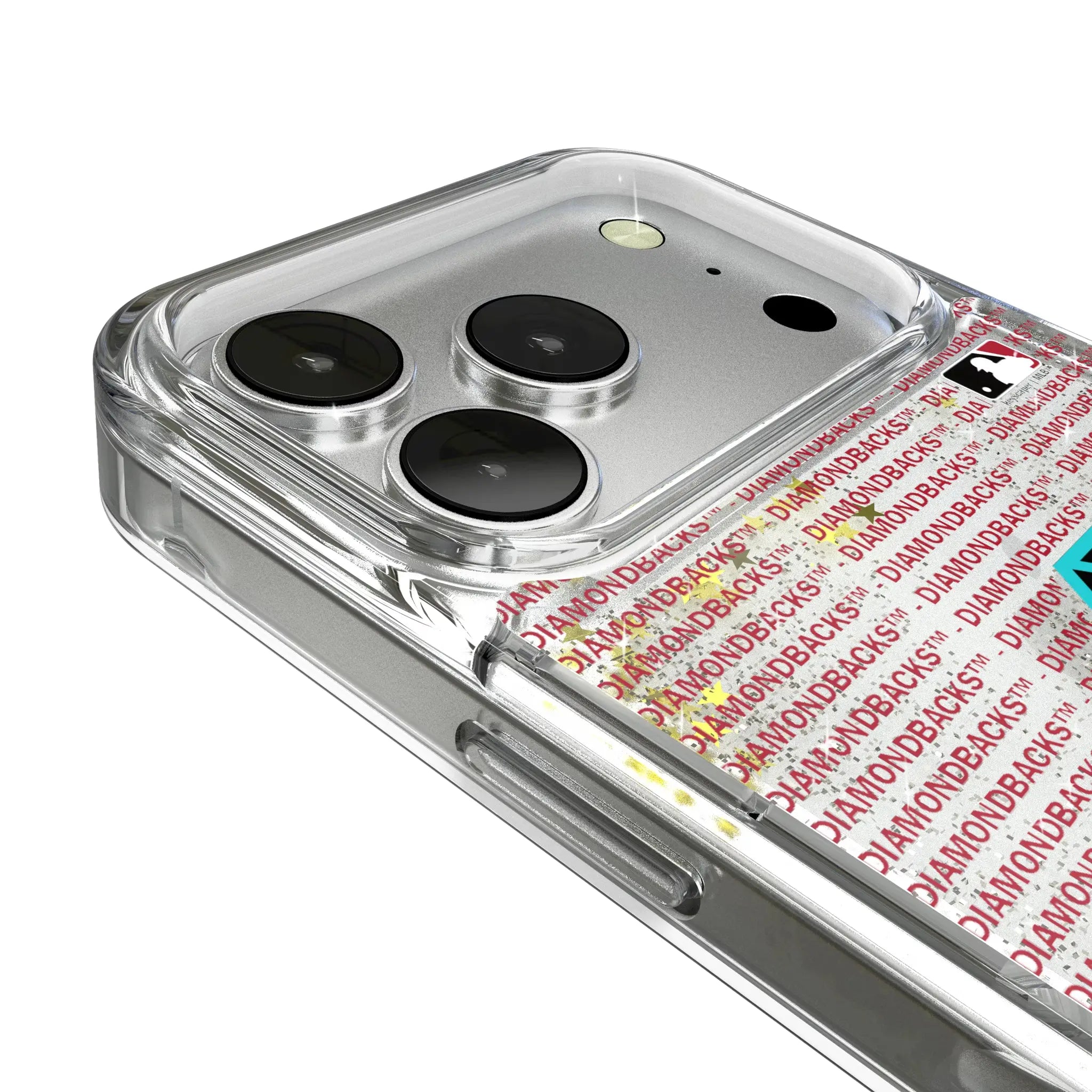 Arizona Diamondbacks Text Backdrop iPhone Glitter Phone Case for Apple iPhone - Detail
